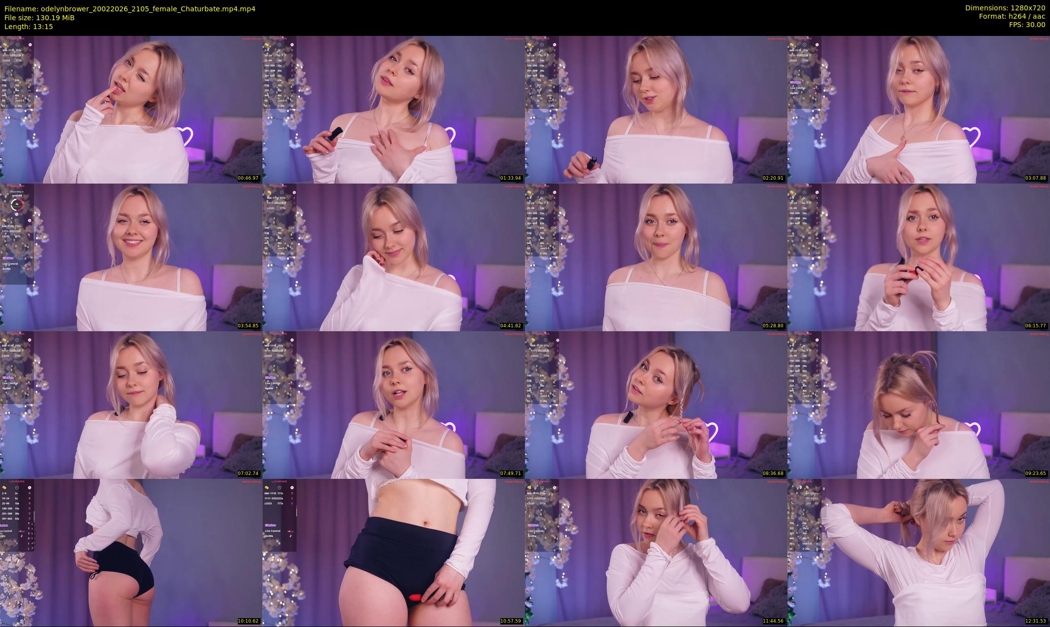 odelynbrower — 14 minute Chaturbate female cam show recording, 720p, Feb 20, 2026