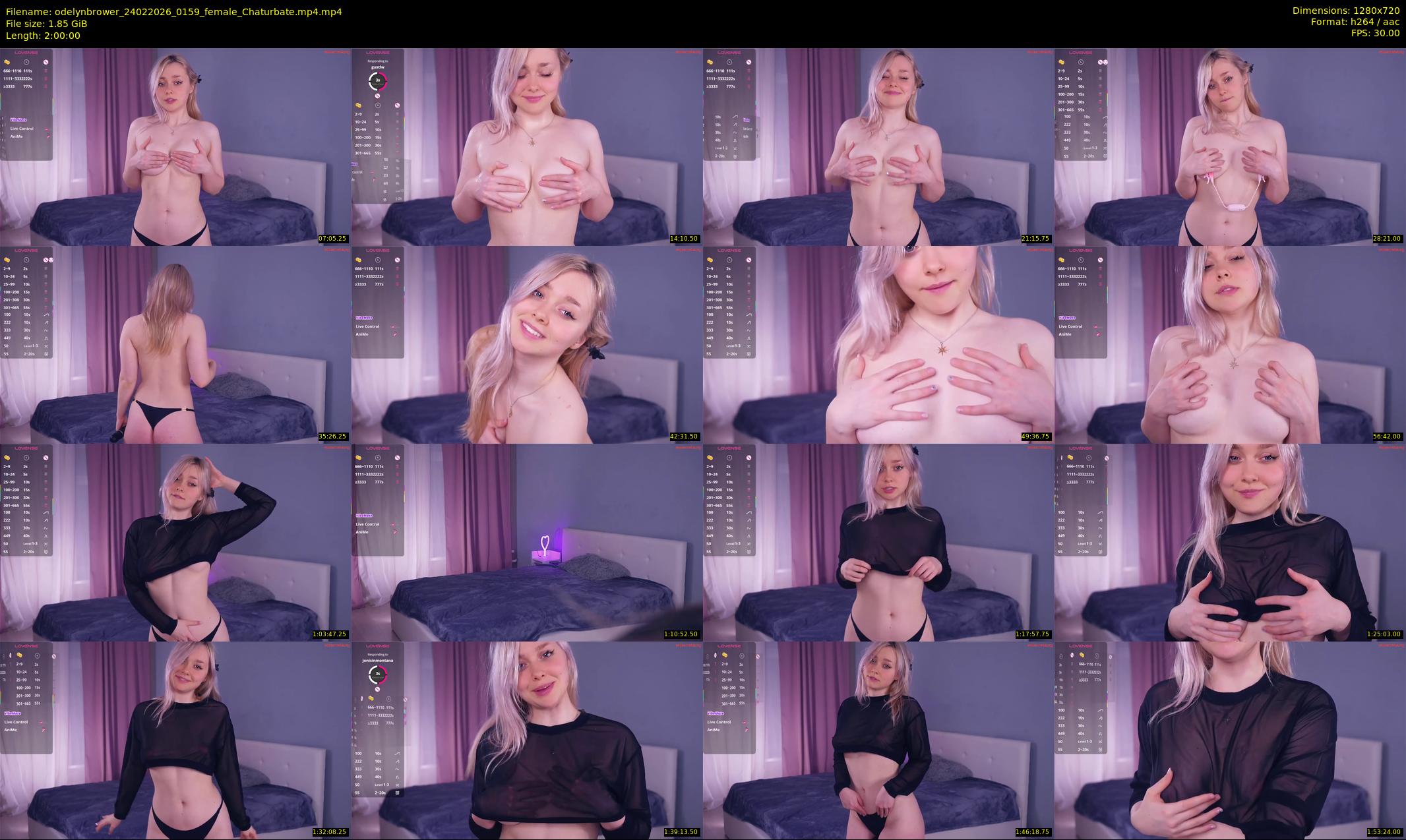 odelynbrower — 120 minute Chaturbate female cam show recording, 720p, Feb 24, 2026