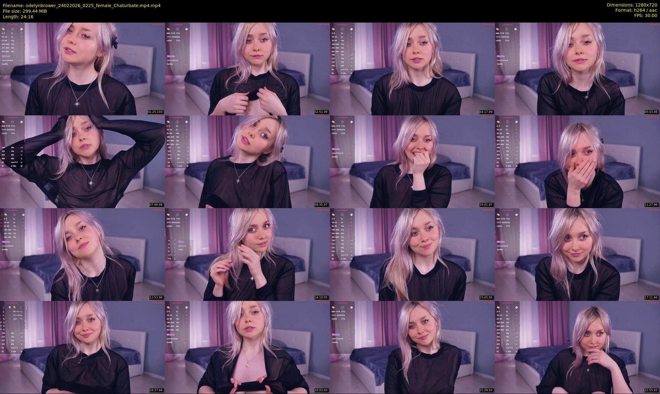odelynbrower — 25 minute Chaturbate female cam show recording, 720p, Feb 24, 2026