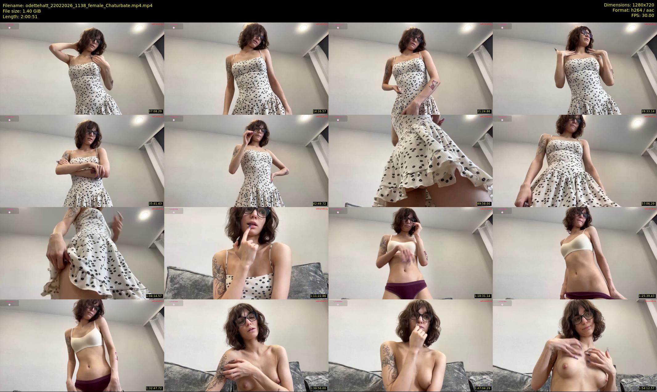 odettehatt — 121 minute Chaturbate female cam show recording, 720p, Feb 22, 2026