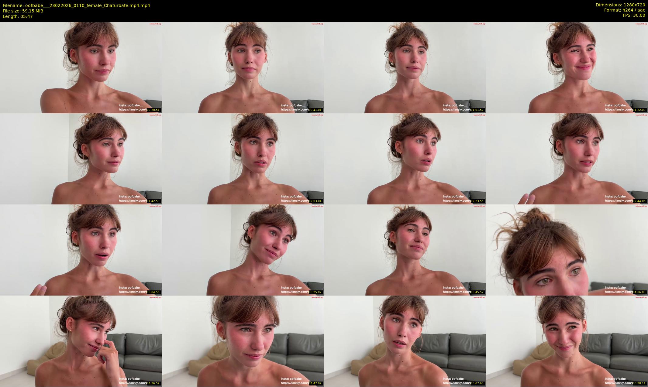 oofbabe__ — 6 minute Chaturbate female cam show recording, 720p, Feb 23, 2026