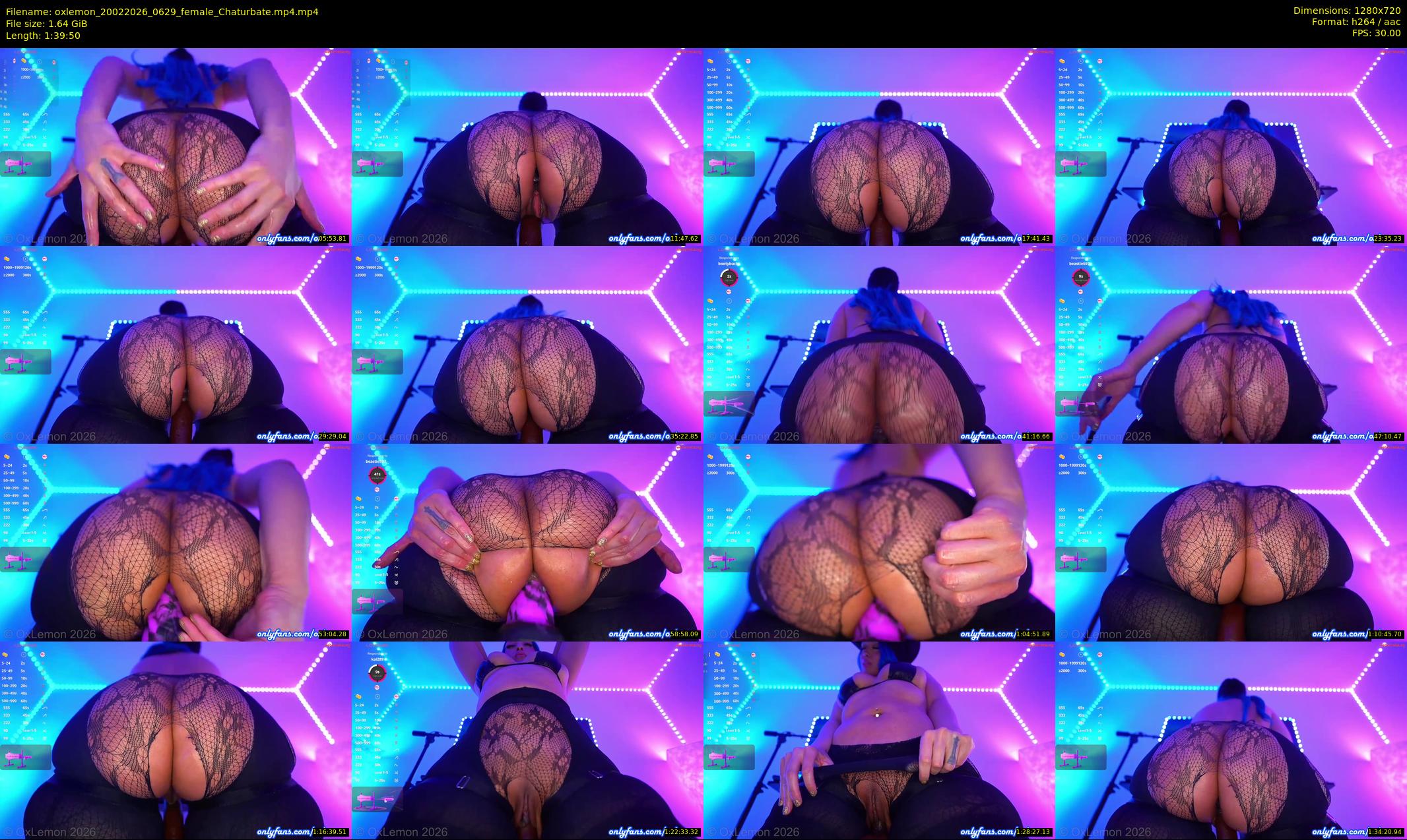 oxlemon — 100 minute Chaturbate female cam show recording, 720p, Feb 20, 2026