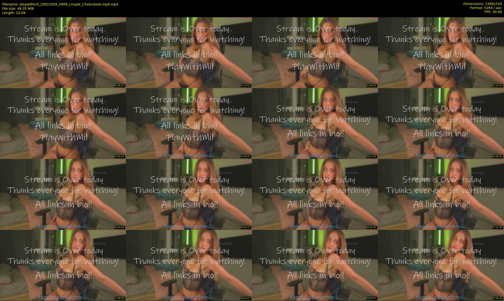 playwithmil — 11 minute Chaturbate couple cam show recording, 720p, Feb 20, 2026
