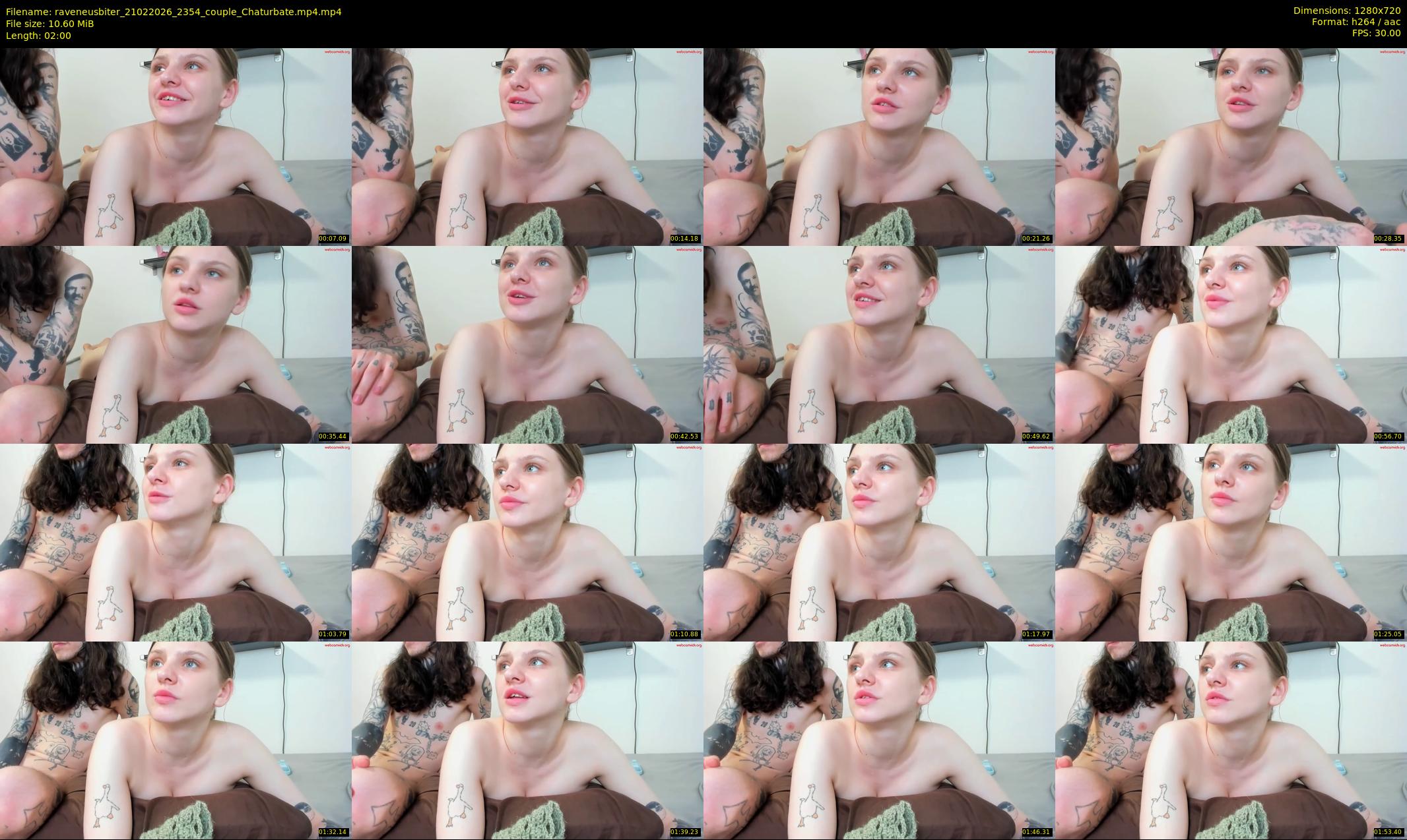 raveneusbiter — 2 minute Chaturbate couple cam show recording, 720p, Feb 21, 2026