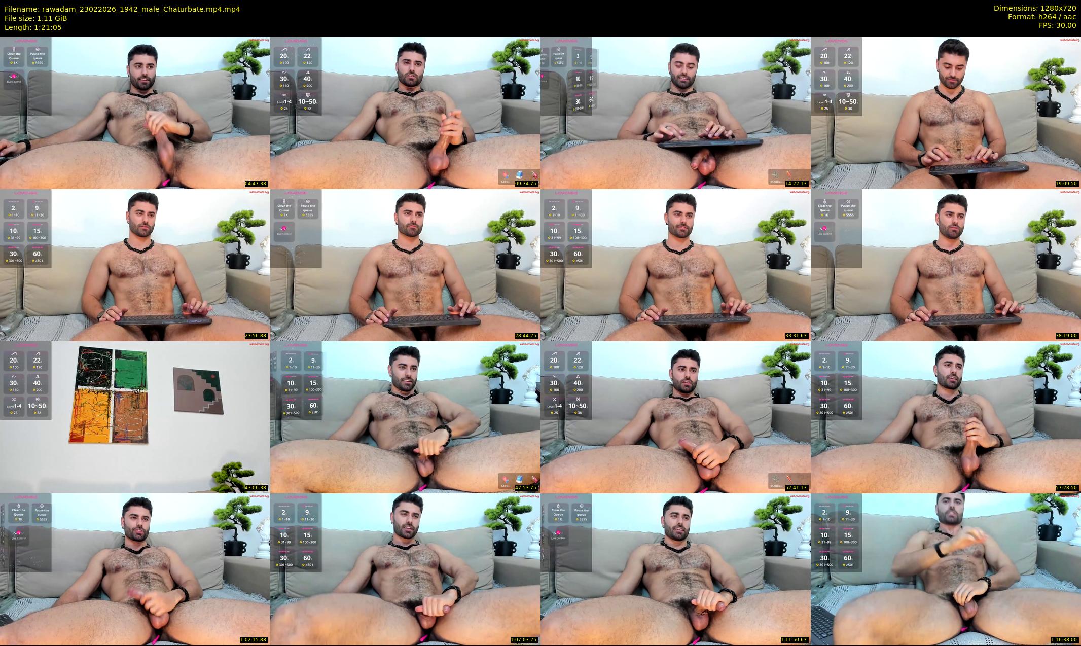 rawadam — 82 minute Chaturbate male cam show recording, 720p, Feb 23, 2026