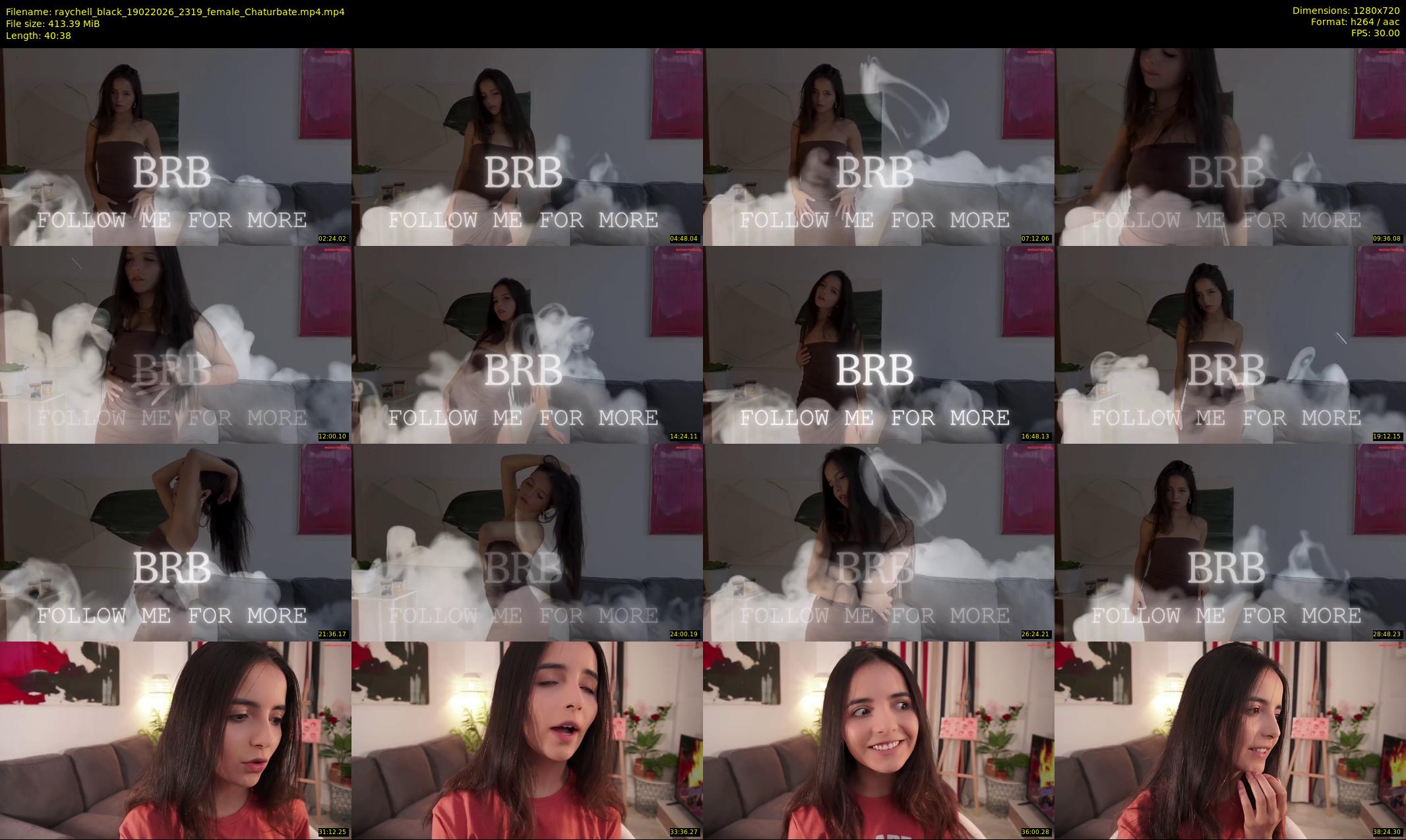 raychell_black — 41 minute Chaturbate female cam show recording, 720p, Feb 19, 2026