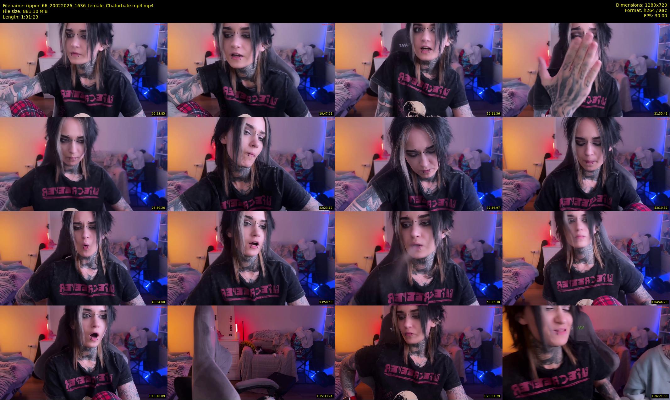 ripper_66 — 92 minute Chaturbate female cam show recording, 720p, Feb 20, 2026