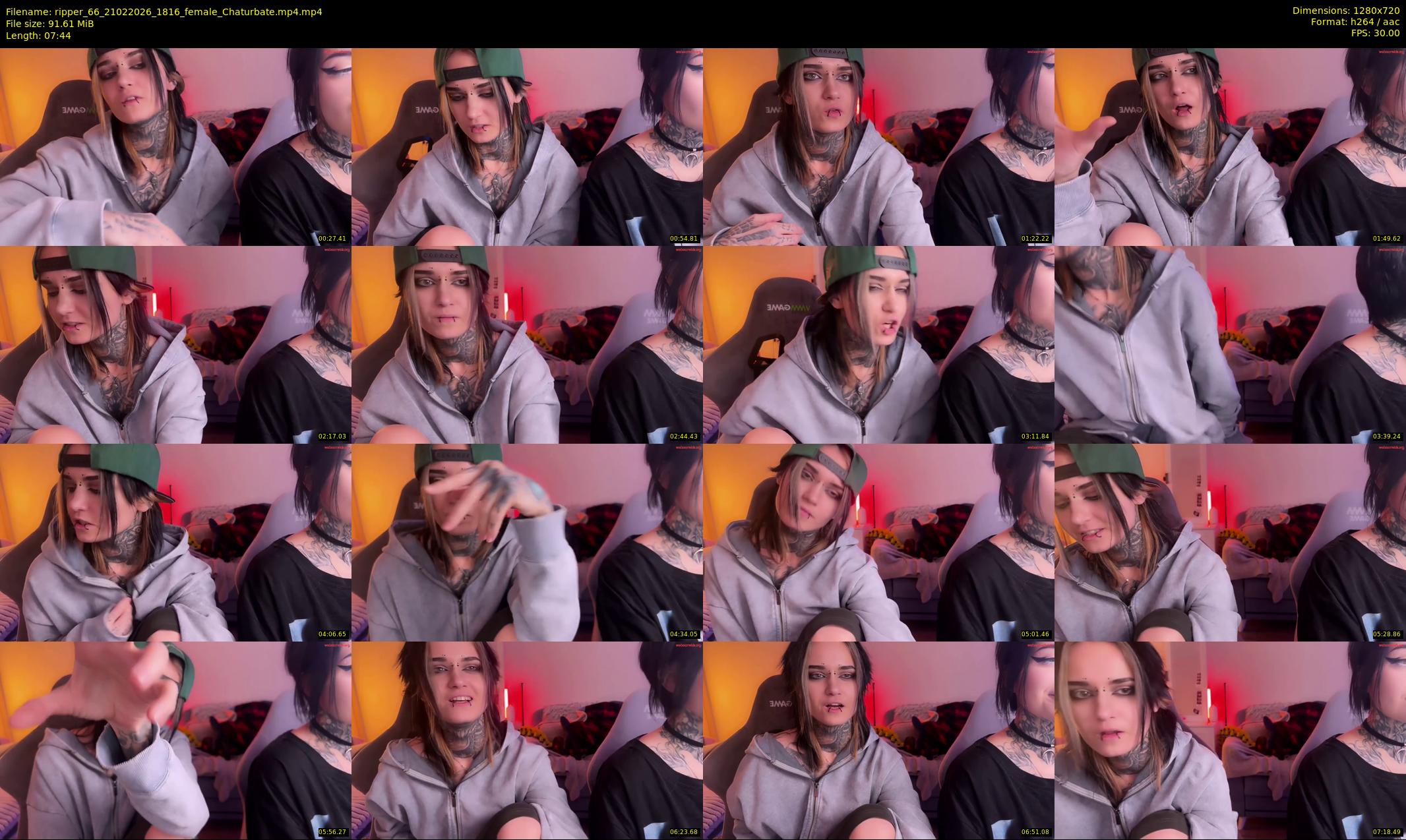 ripper_66 — 8 minute Chaturbate female cam show recording, 720p, Feb 21, 2026