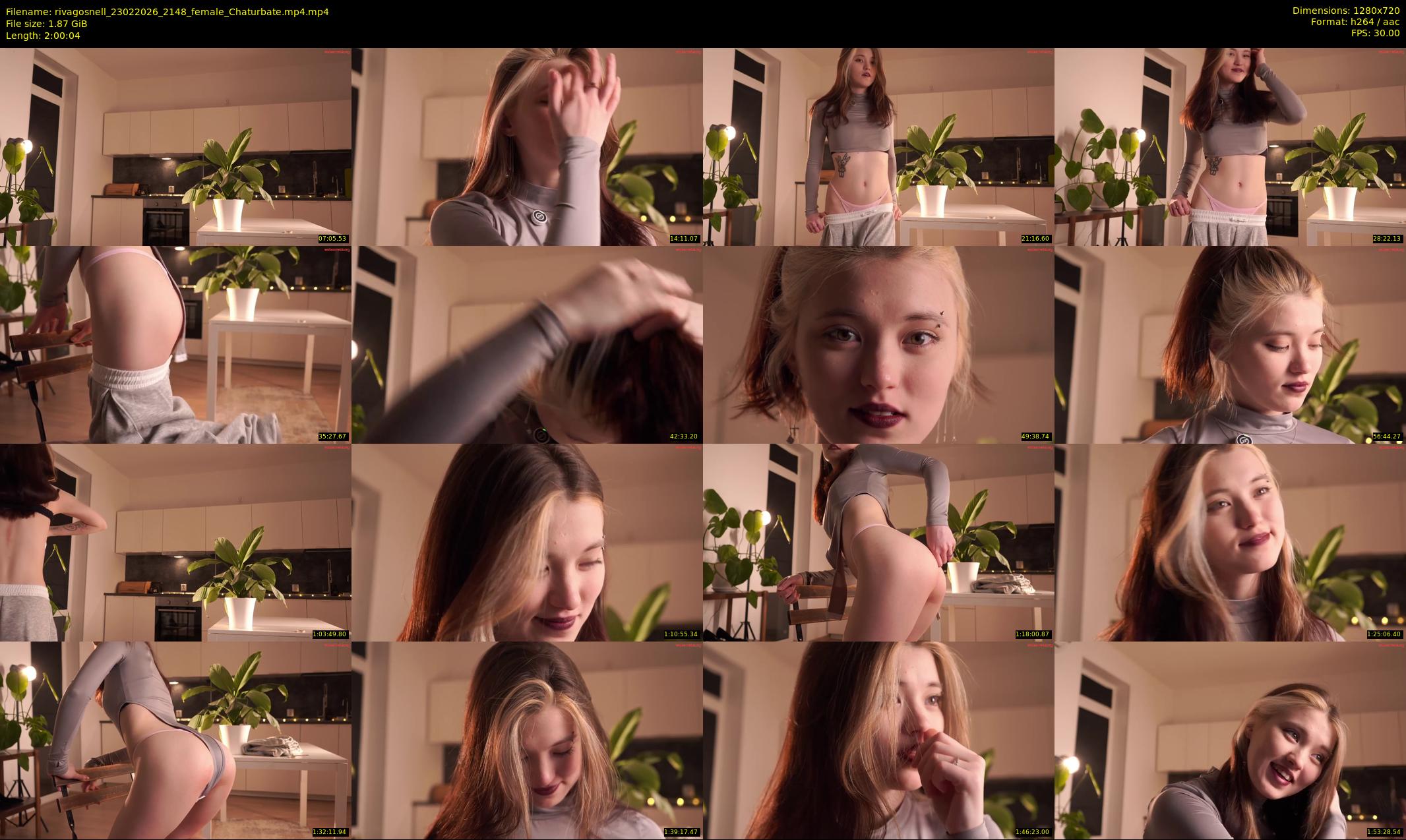 rivagosnell — 121 minute Chaturbate female cam show recording, 720p, Feb 23, 2026