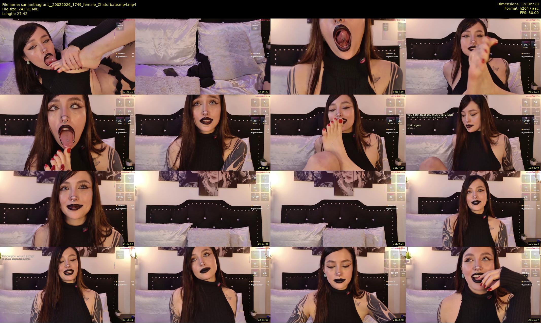 samanthagrant_ — 28 minute Chaturbate female cam show recording, 720p, Feb 20, 2026