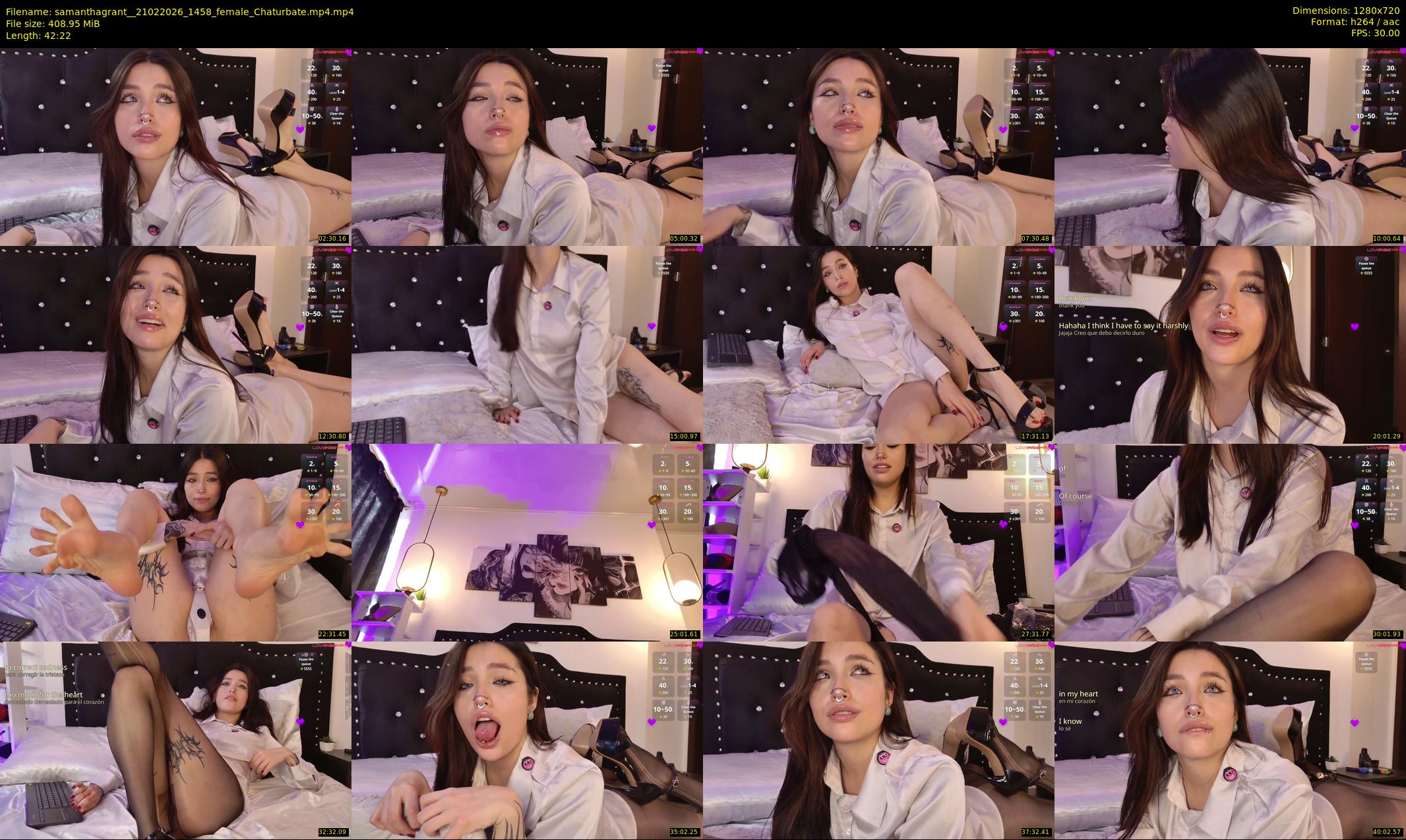 samanthagrant_ — 43 minute Chaturbate female cam show recording, 720p, Feb 21, 2026