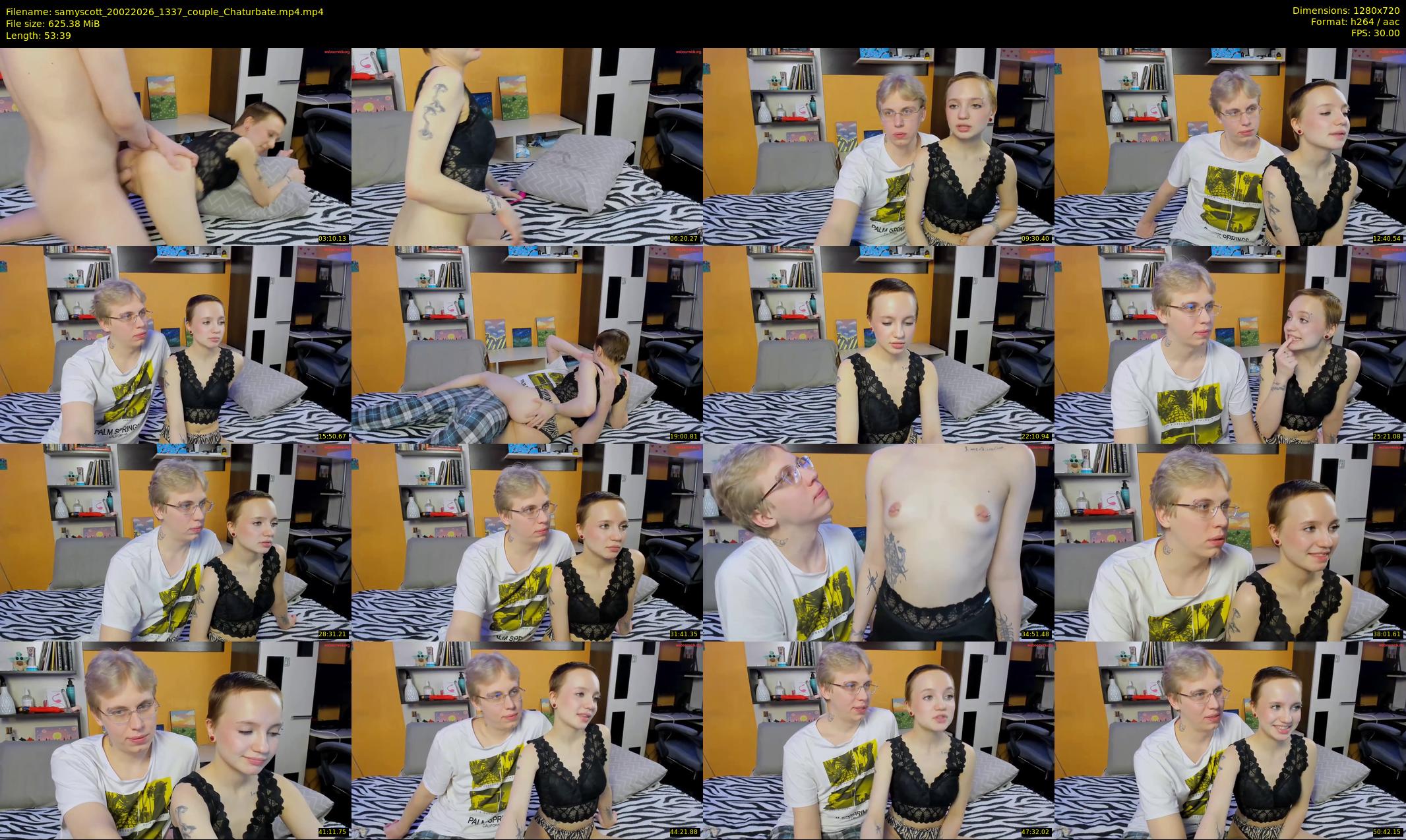 samyscott — 54 minute Chaturbate couple cam show recording, 720p, Feb 20, 2026