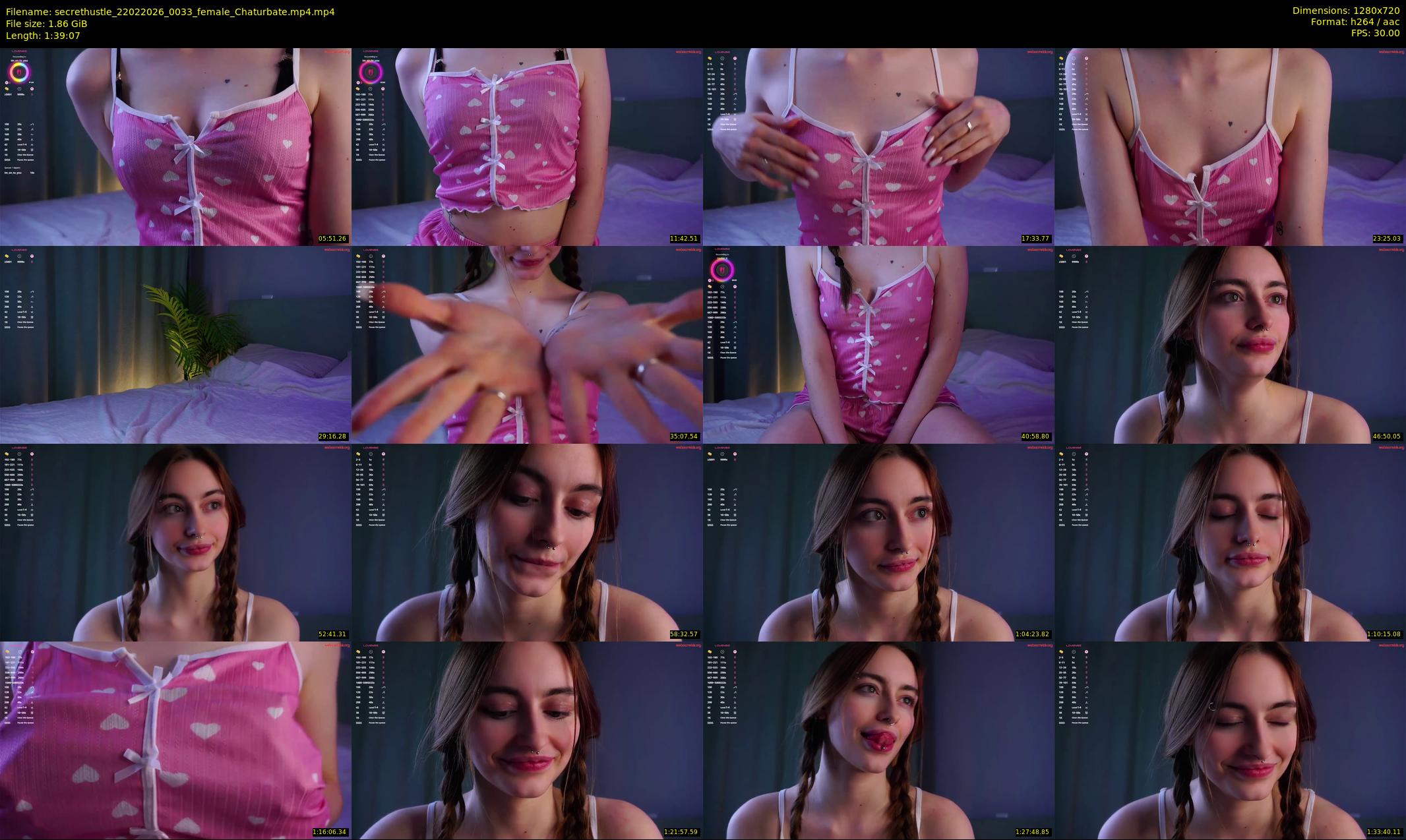 secrethustle — 100 minute Chaturbate female cam show recording, 720p, Feb 22, 2026