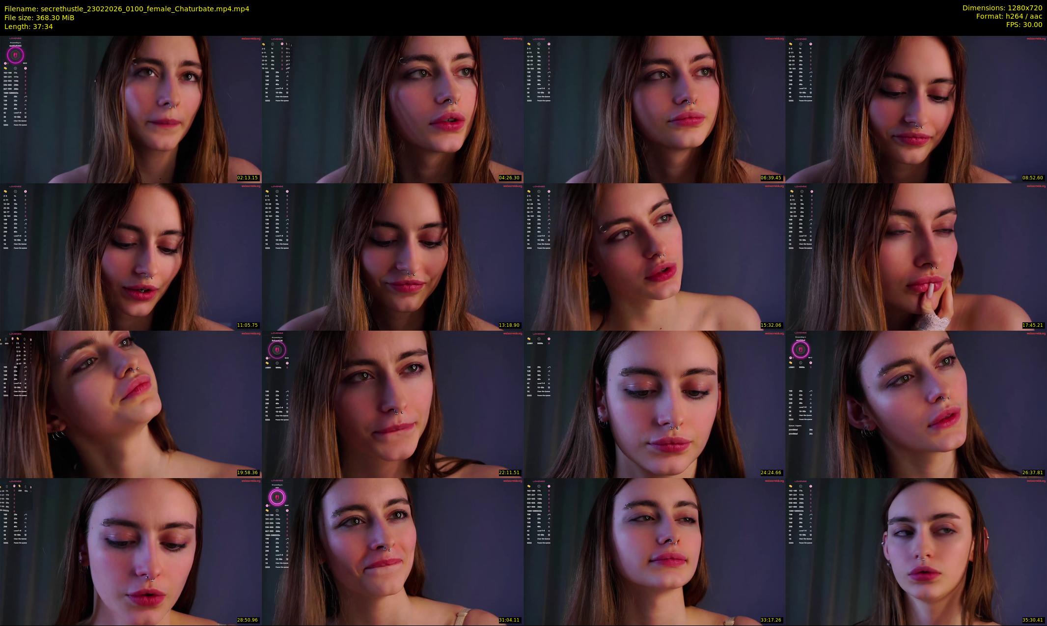secrethustle — 38 minute Chaturbate female cam show recording, 720p, Feb 23, 2026