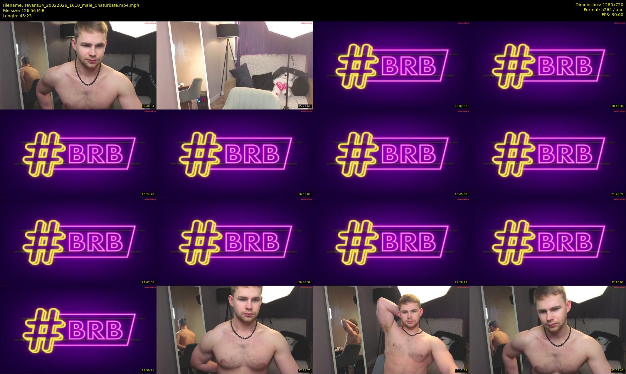sevans14 — 46 minute Chaturbate male cam show recording, 720p, Feb 20, 2026