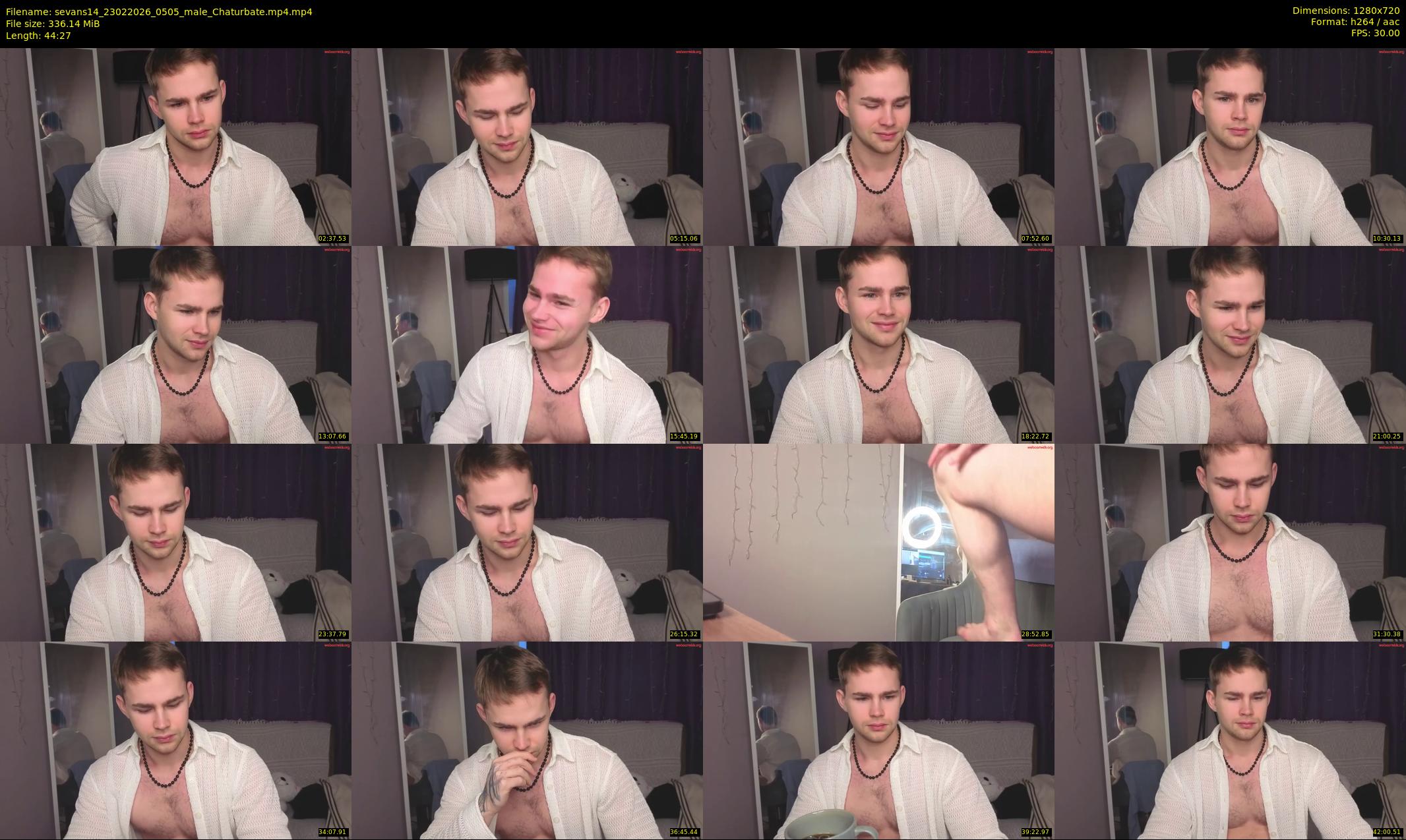 sevans14 — 45 minute Chaturbate male cam show recording, 720p, Feb 23, 2026