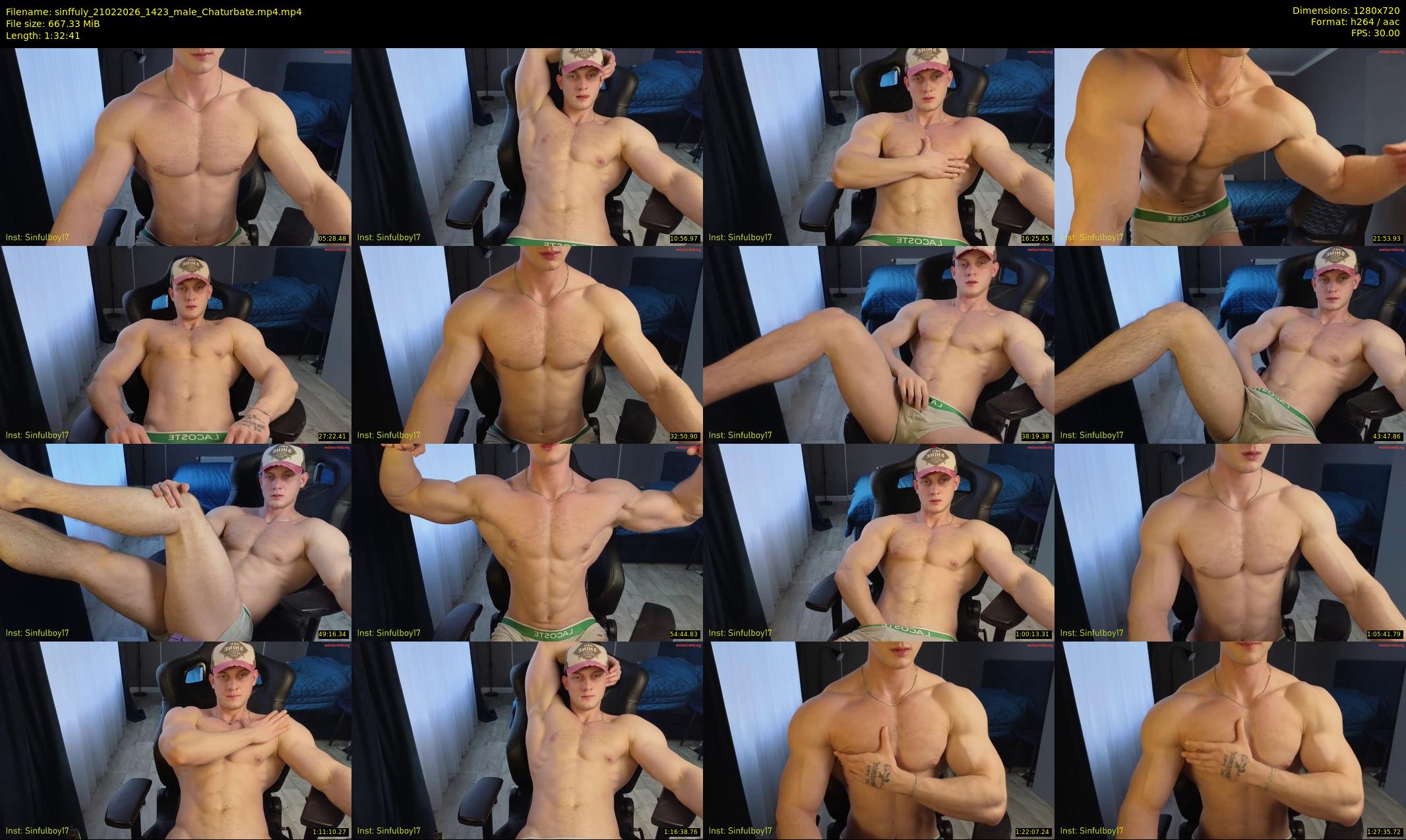 sinffuly — 93 minute Chaturbate male cam show recording, 720p, Feb 21, 2026