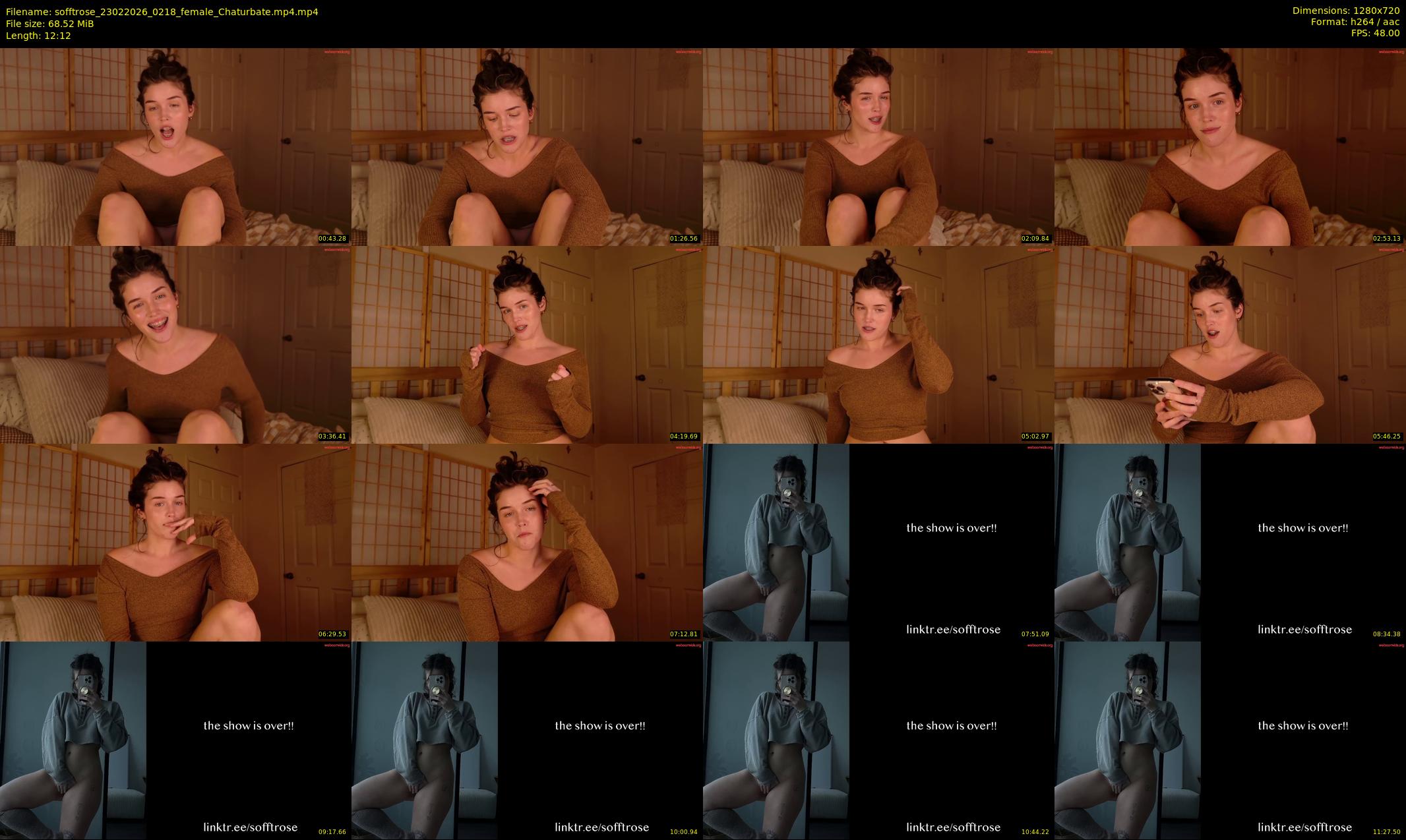 sofftrose — 13 minute Chaturbate female cam show recording, 720p, Feb 23, 2026