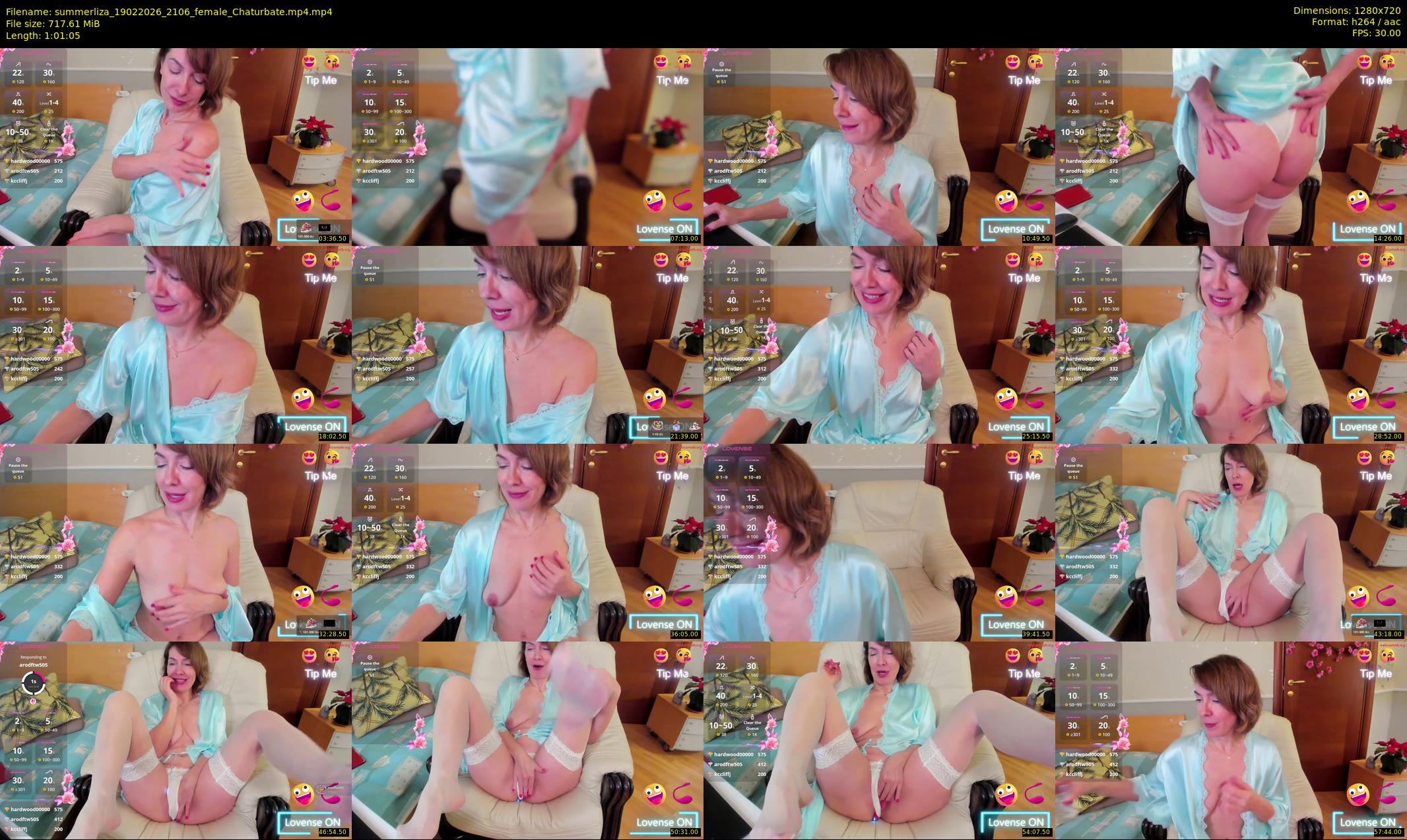 summerliza — 62 minute Chaturbate female cam show recording, 720p, Feb 19, 2026