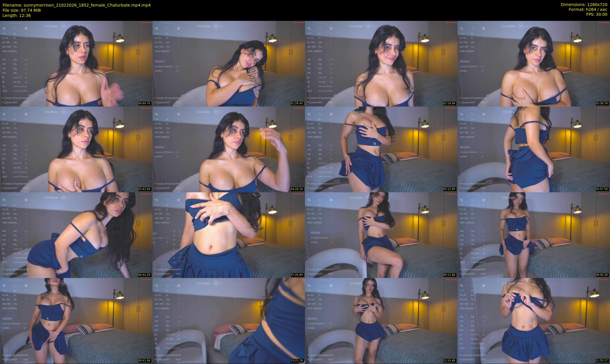 sunnymorrison — 13 minute Chaturbate female cam show recording, 720p, Feb 21, 2026