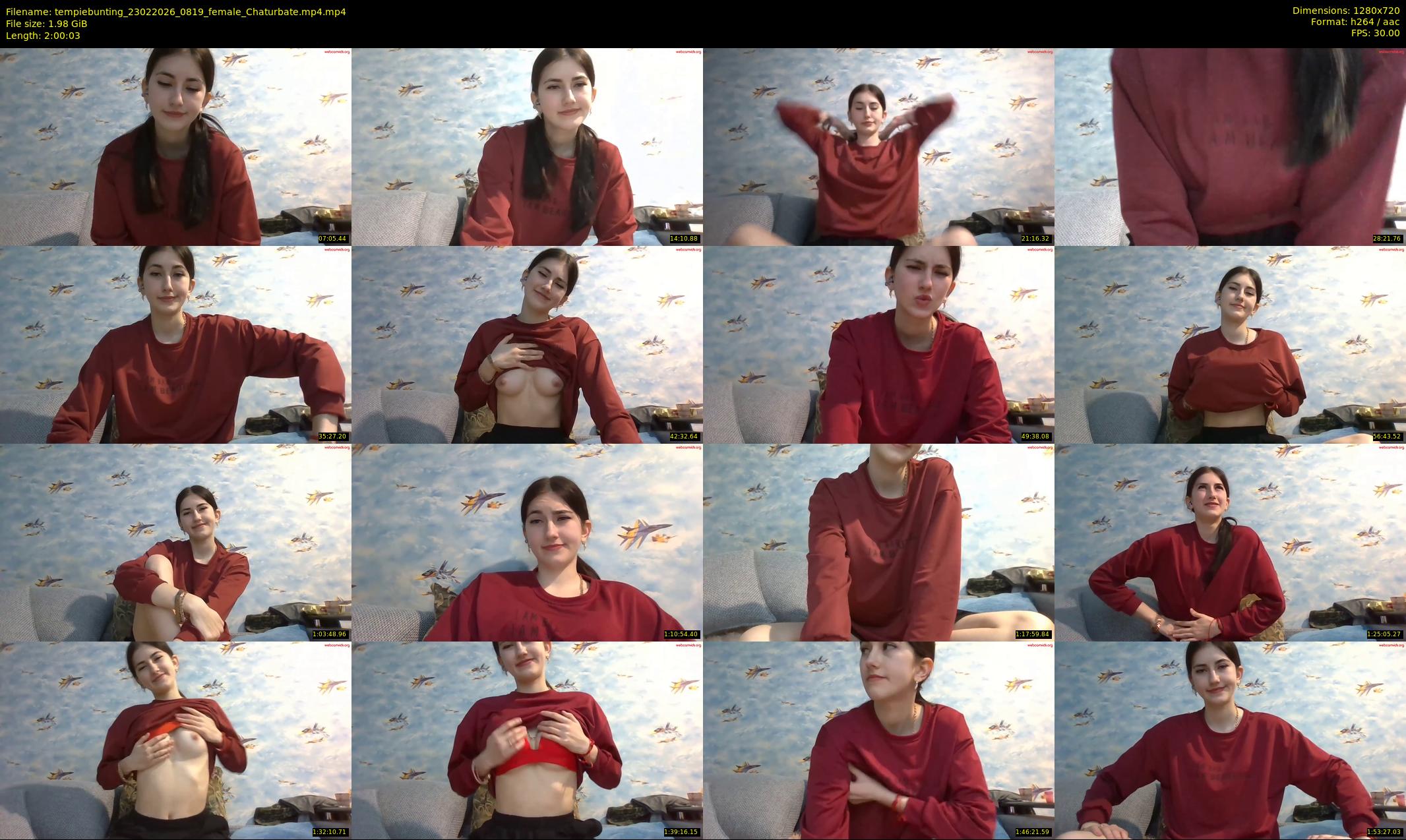 tempiebunting — 121 minute Chaturbate female cam show recording, 720p, Feb 23, 2026