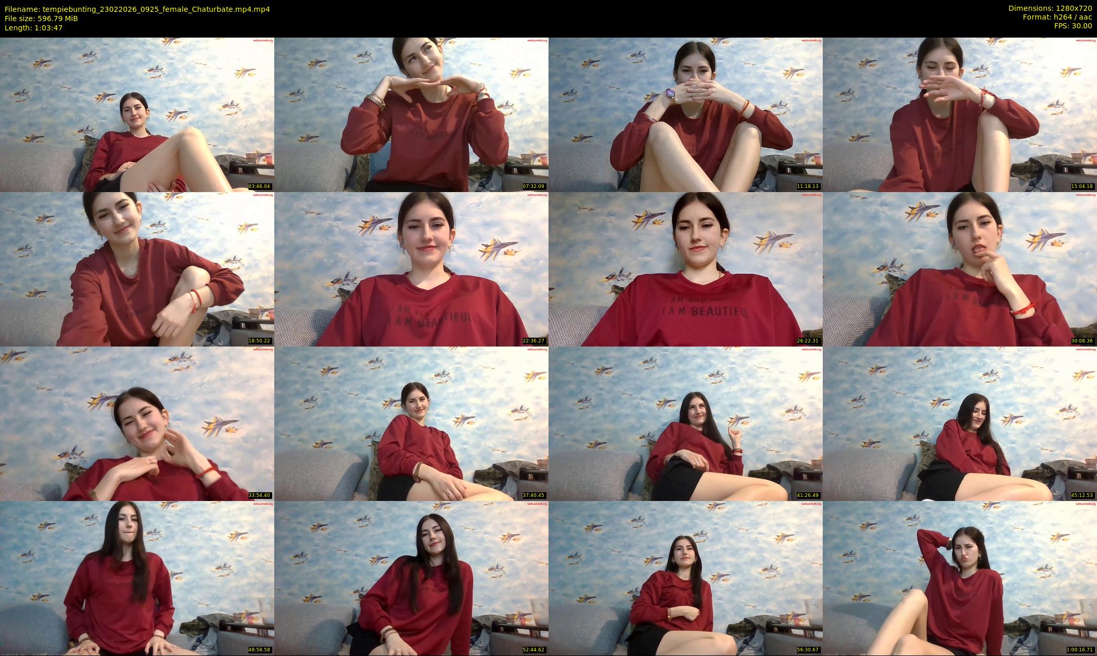 tempiebunting — 64 minute Chaturbate female cam show recording, 720p, Feb 23, 2026