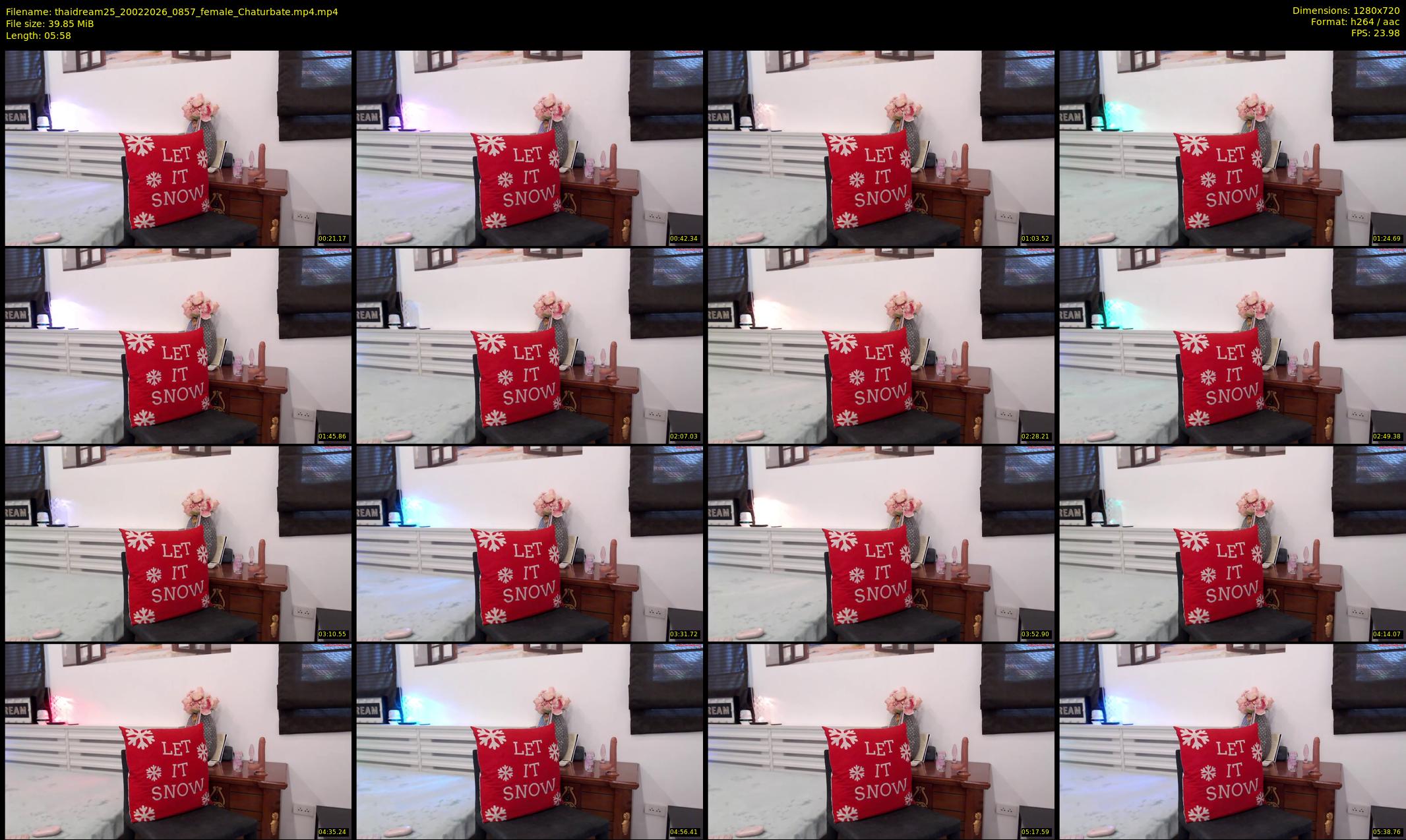 thaidream25 — 6 minute Chaturbate female cam show recording, 720p, Feb 20, 2026