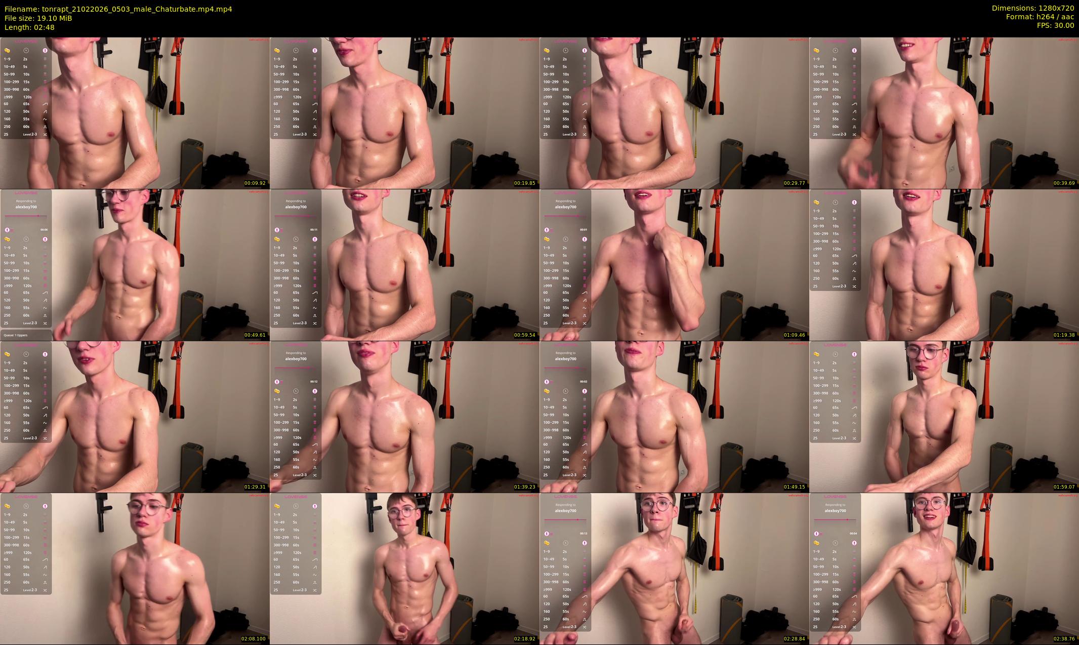 tonrapt — 3 minute Chaturbate male cam show recording, 720p, Feb 21, 2026
