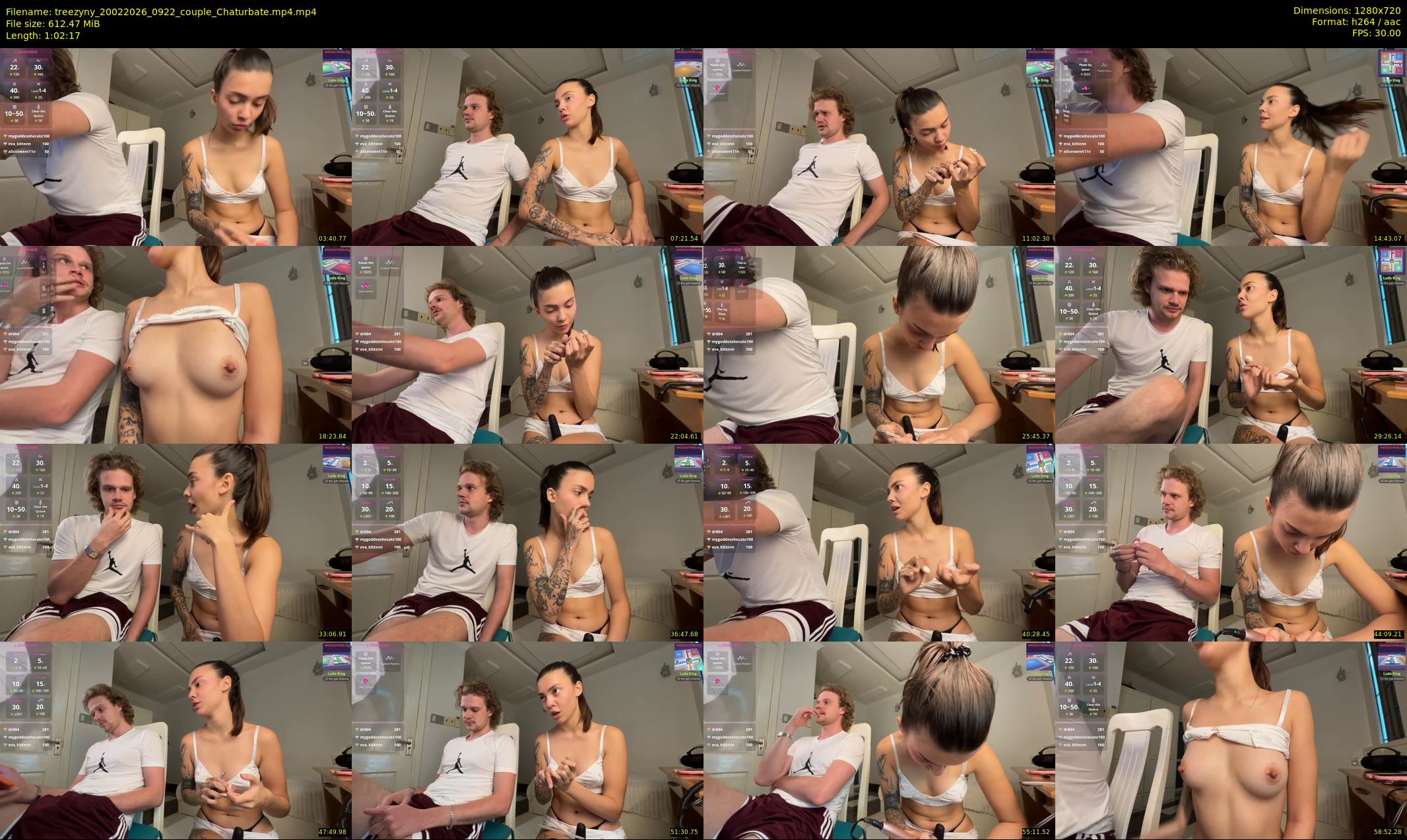 treezyny — 63 minute Chaturbate couple cam show recording, 720p, Feb 20, 2026