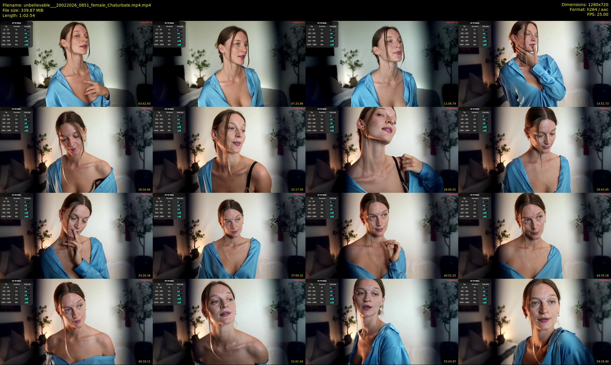 unbelievable__ — 63 minute Chaturbate female cam show recording, 720p, Feb 20, 2026