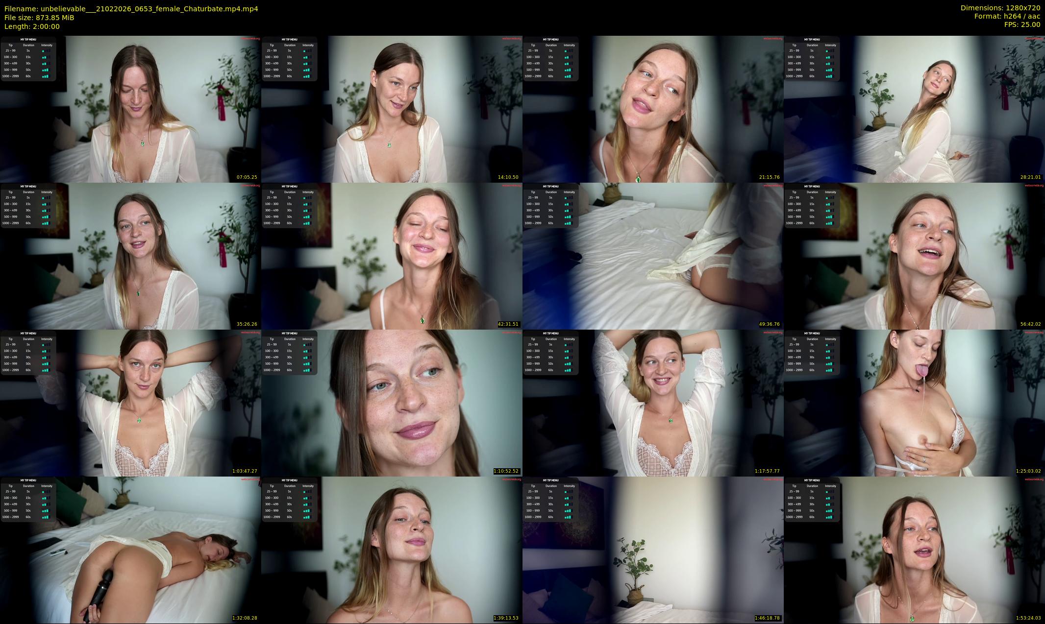 unbelievable__ — 120 minute Chaturbate female cam show recording, 720p, Feb 21, 2026