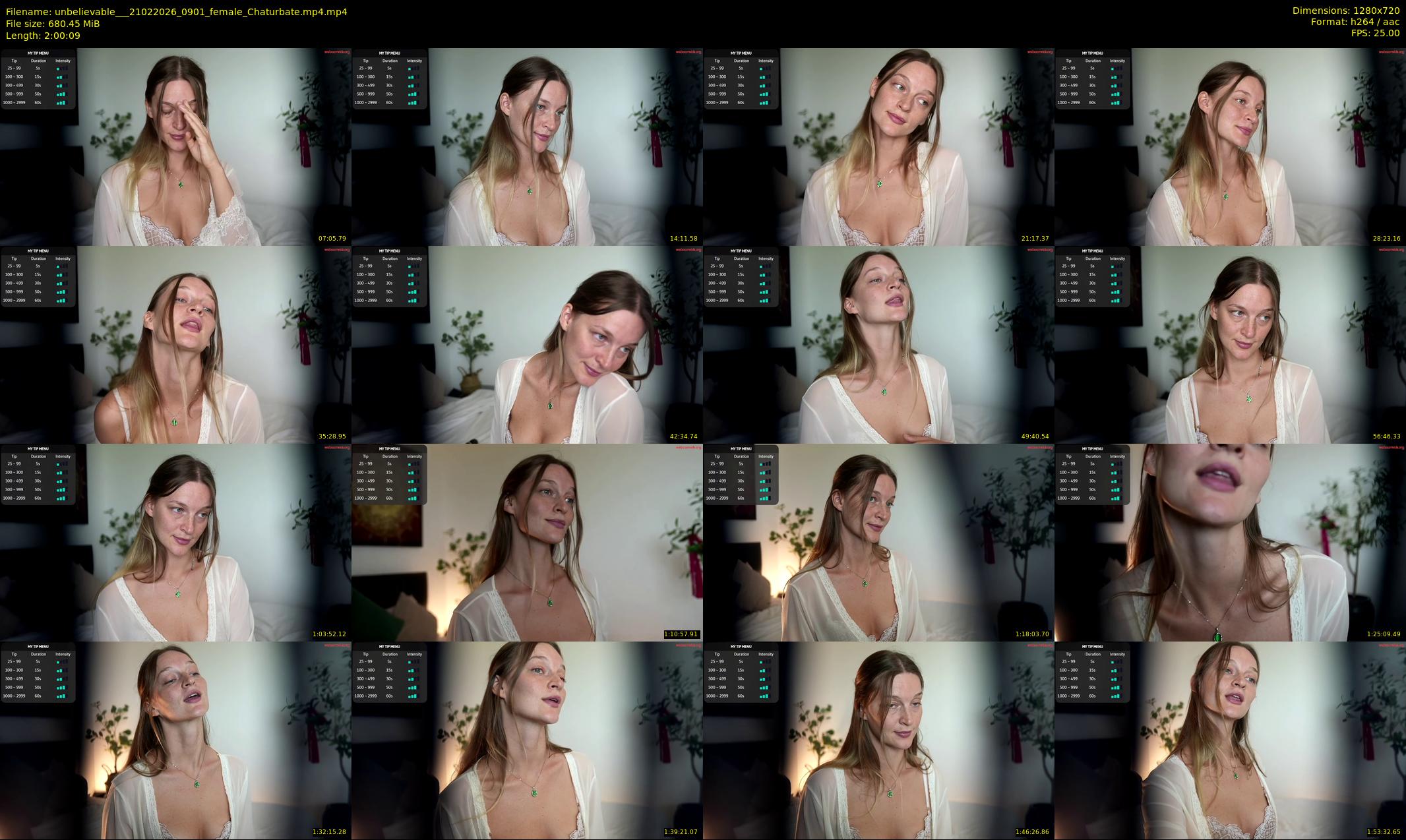 unbelievable__ — 121 minute Chaturbate female cam show recording, 720p, Feb 21, 2026