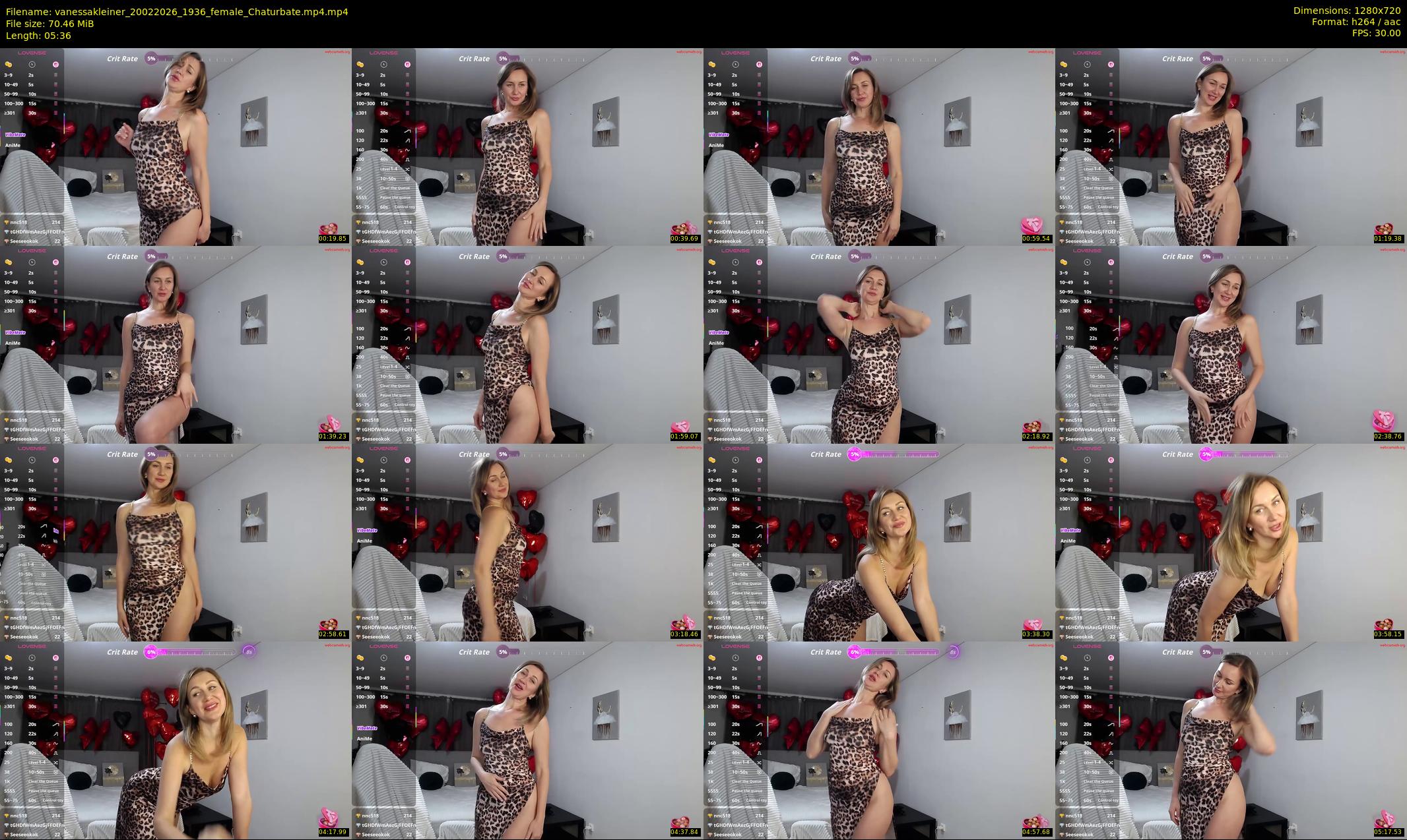 vanessakleiner — 6 minute Chaturbate female cam show recording, 720p, Feb 20, 2026