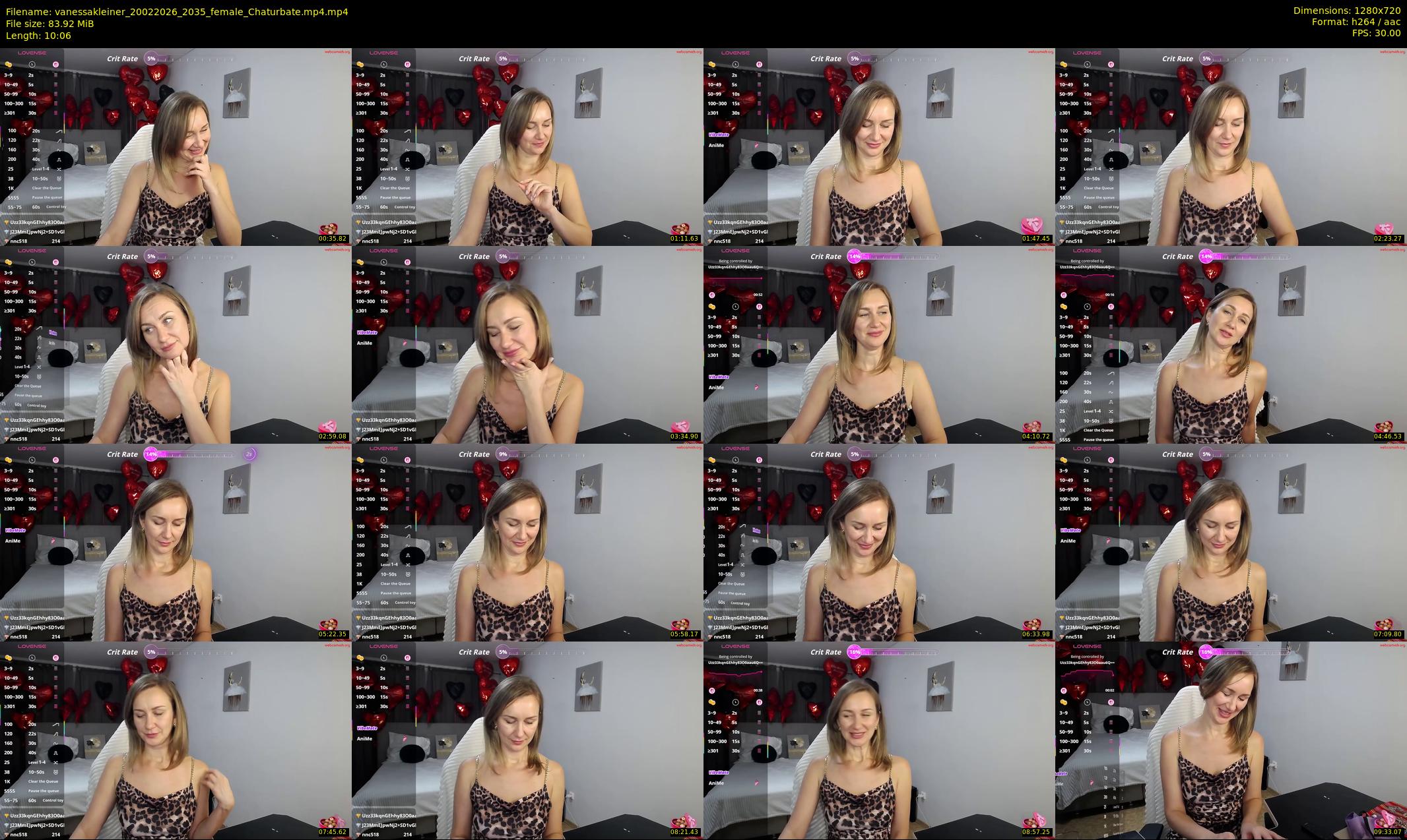 vanessakleiner — 11 minute Chaturbate female cam show recording, 720p, Feb 20, 2026