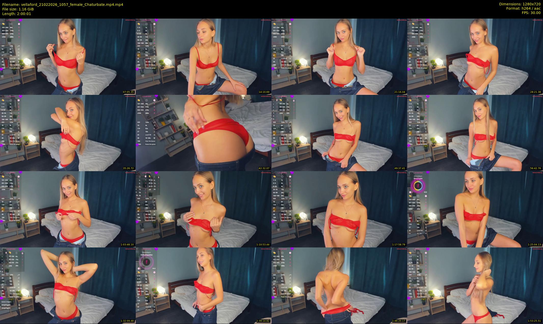 vellaford — 121 minute Chaturbate female cam show recording, 720p, Feb 21, 2026