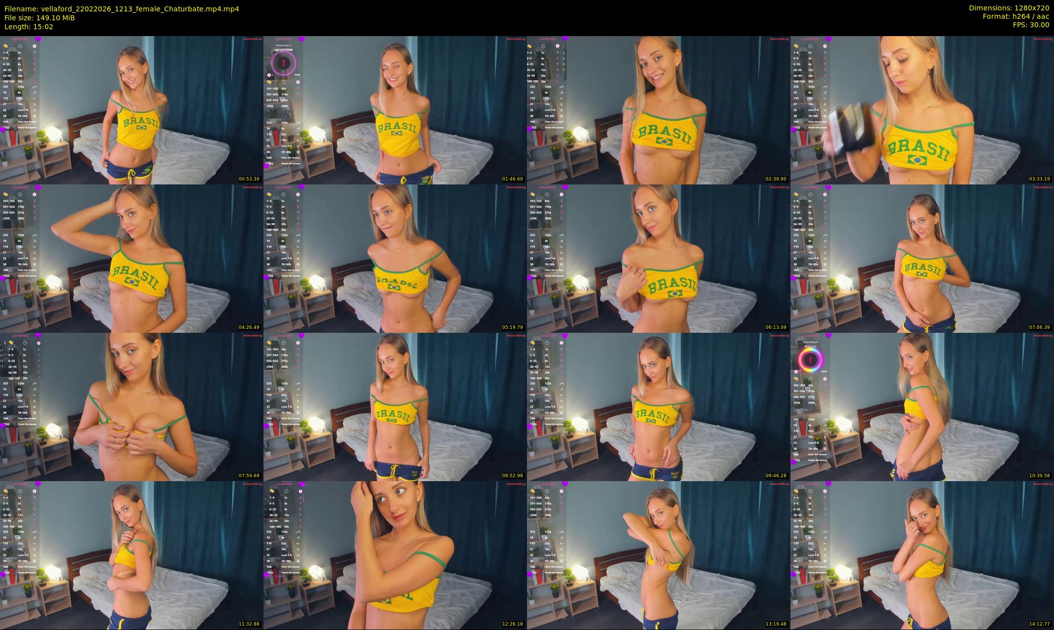 vellaford — 16 minute Chaturbate female cam show recording, 720p, Feb 22, 2026