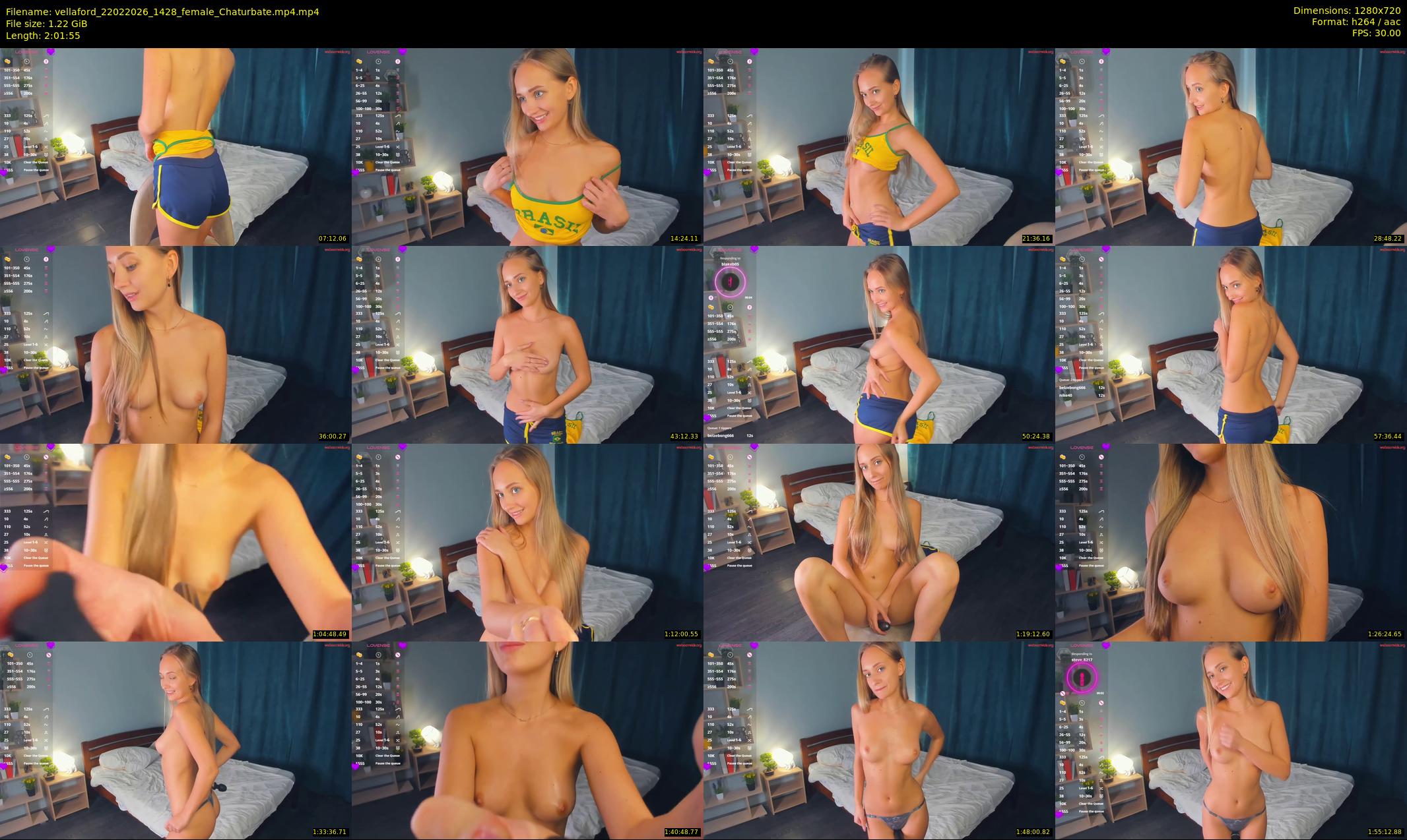 vellaford — 122 minute Chaturbate female cam show recording, 720p, Feb 22, 2026