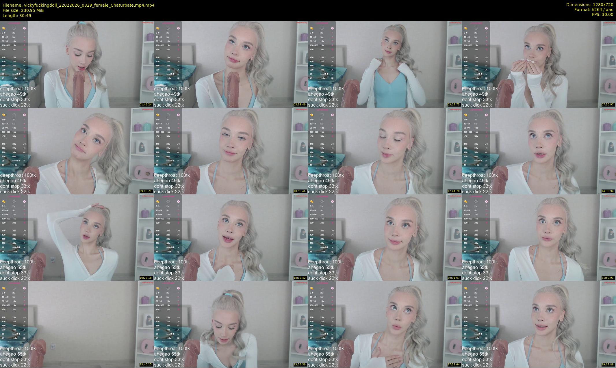 vickyfuckingdoll — 31 minute Chaturbate female cam show recording, 720p, Feb 22, 2026
