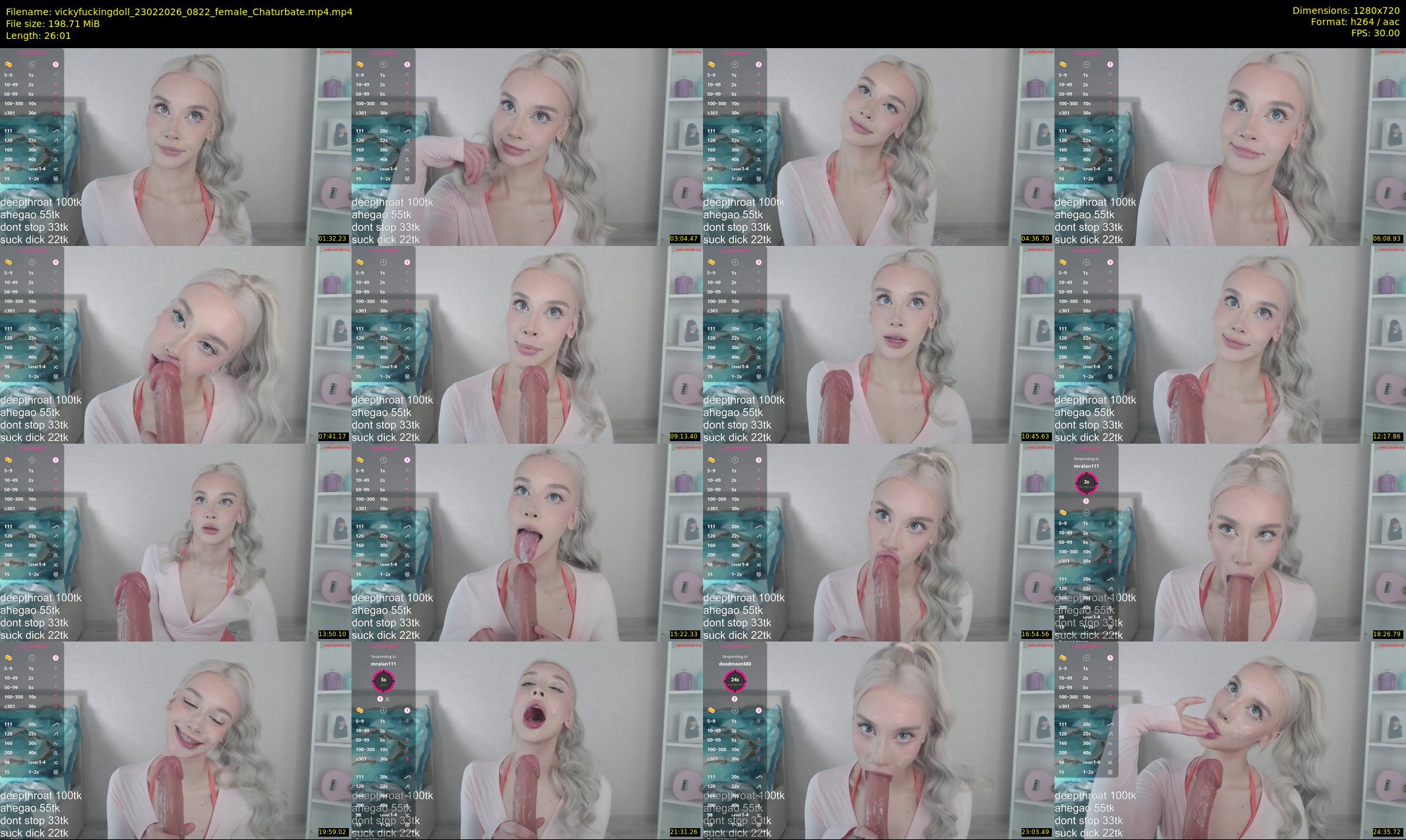 vickyfuckingdoll — 27 minute Chaturbate female cam show recording, 720p, Feb 23, 2026