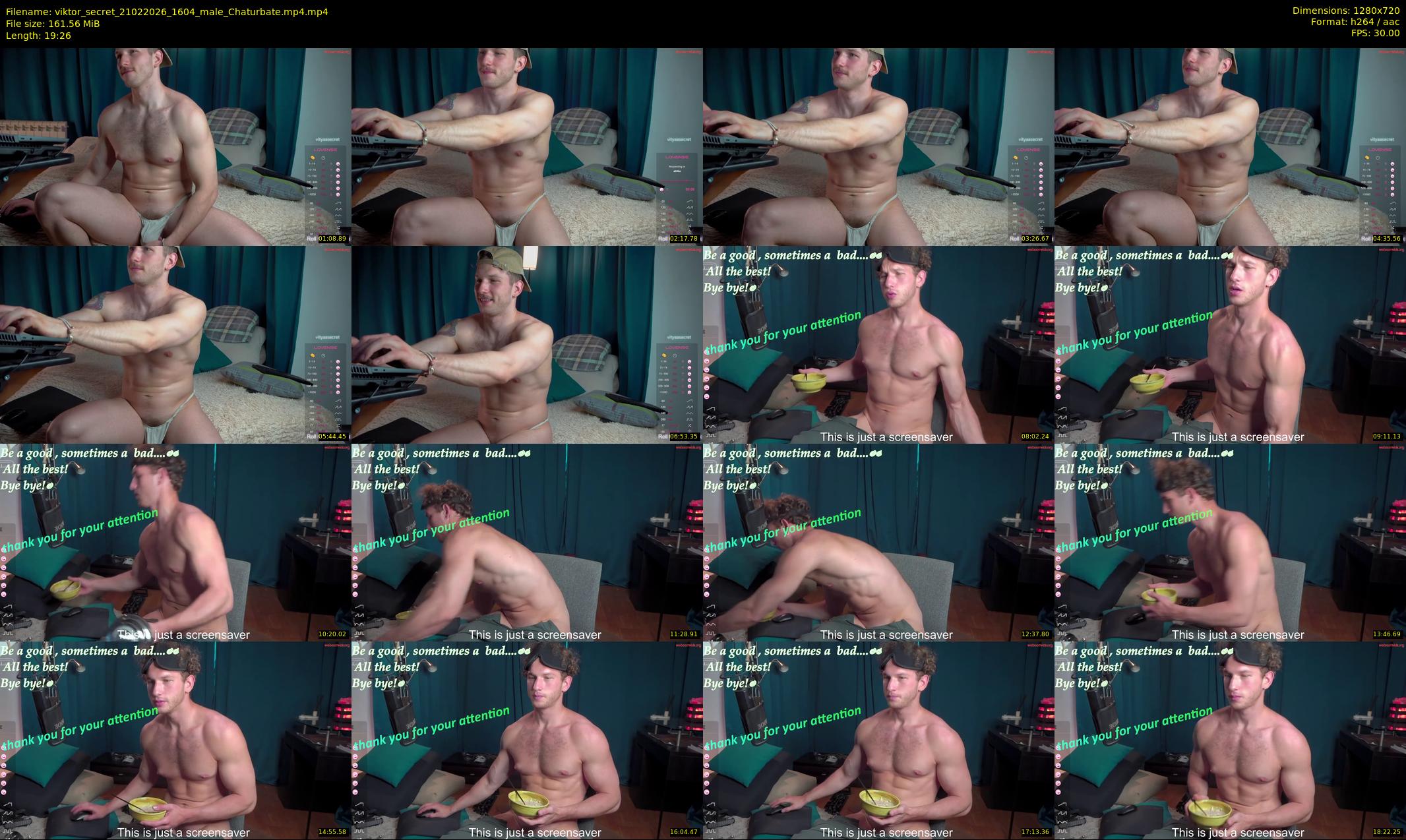 viktor_secret — 20 minute Chaturbate male cam show recording, 720p, Feb 21, 2026