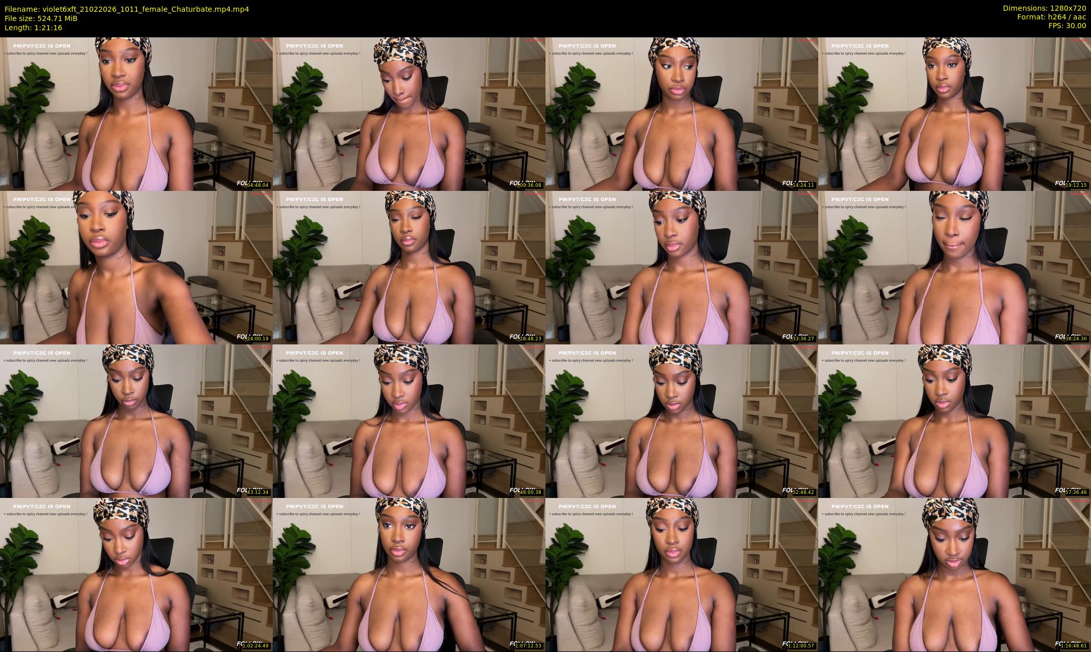 violet6xft — 82 minute Chaturbate female cam show recording, 720p, Feb 21, 2026