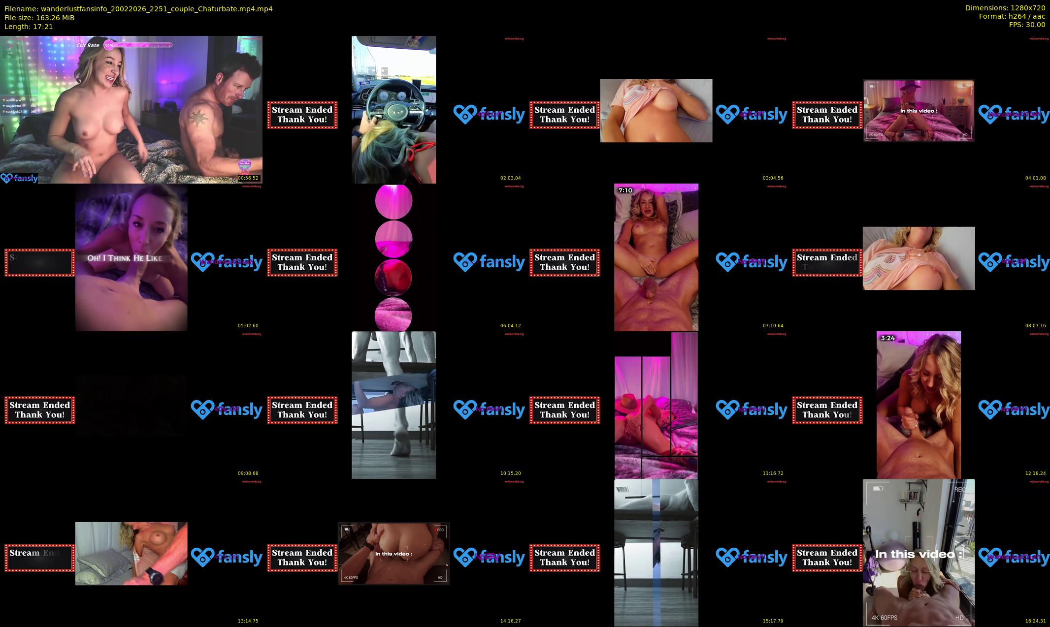 wanderlustfansinfo — 18 minute Chaturbate couple cam show recording, 720p, Feb 20, 2026