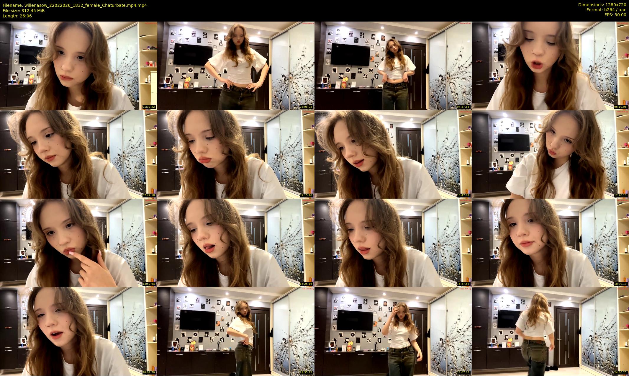 willenasow — 27 minute Chaturbate female cam show recording, 720p, Feb 22, 2026