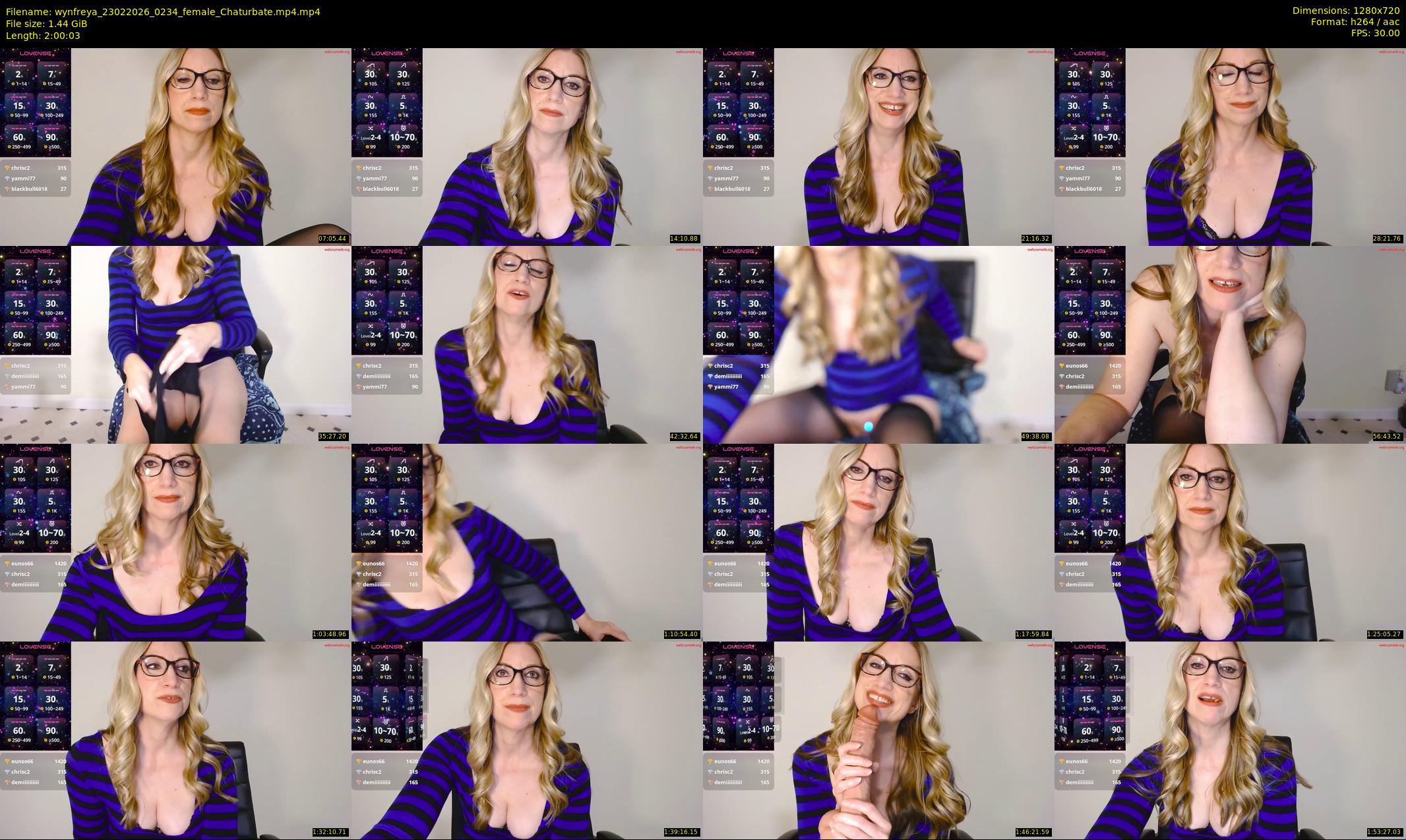 wynfreya — 121 minute Chaturbate female cam show recording, 720p, Feb 23, 2026