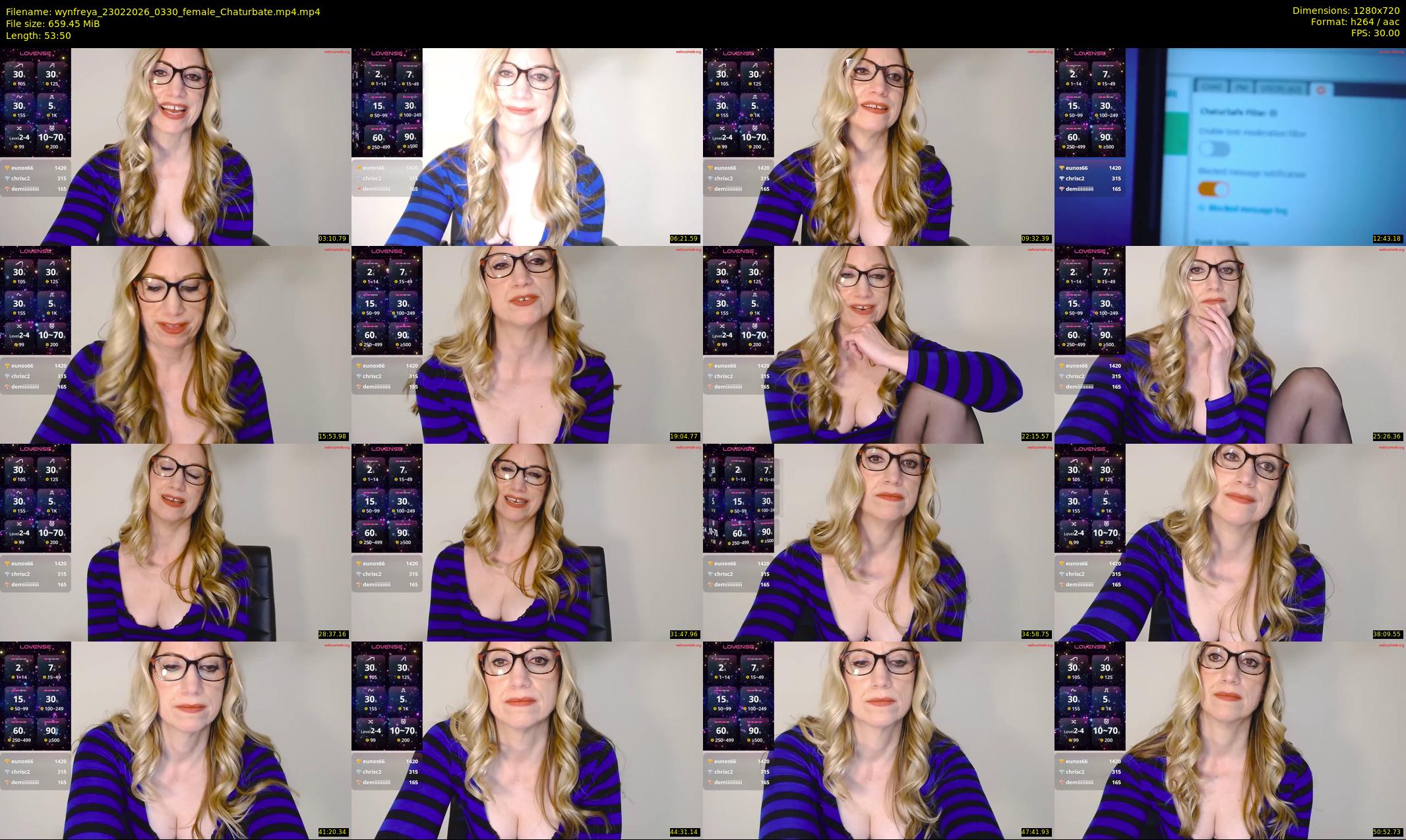 wynfreya — 54 minute Chaturbate female cam show recording, 720p, Feb 23, 2026