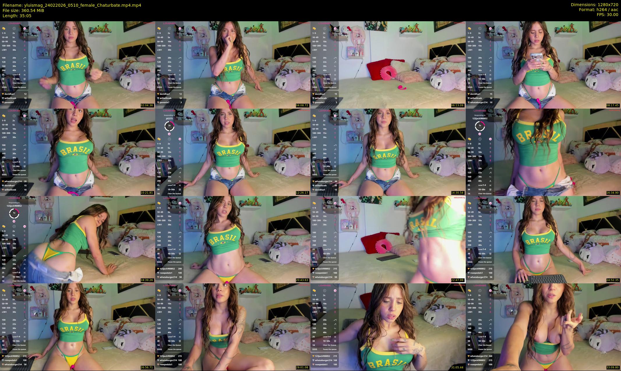 yluismag — 36 minute Chaturbate female cam show recording, 720p, Feb 24, 2026