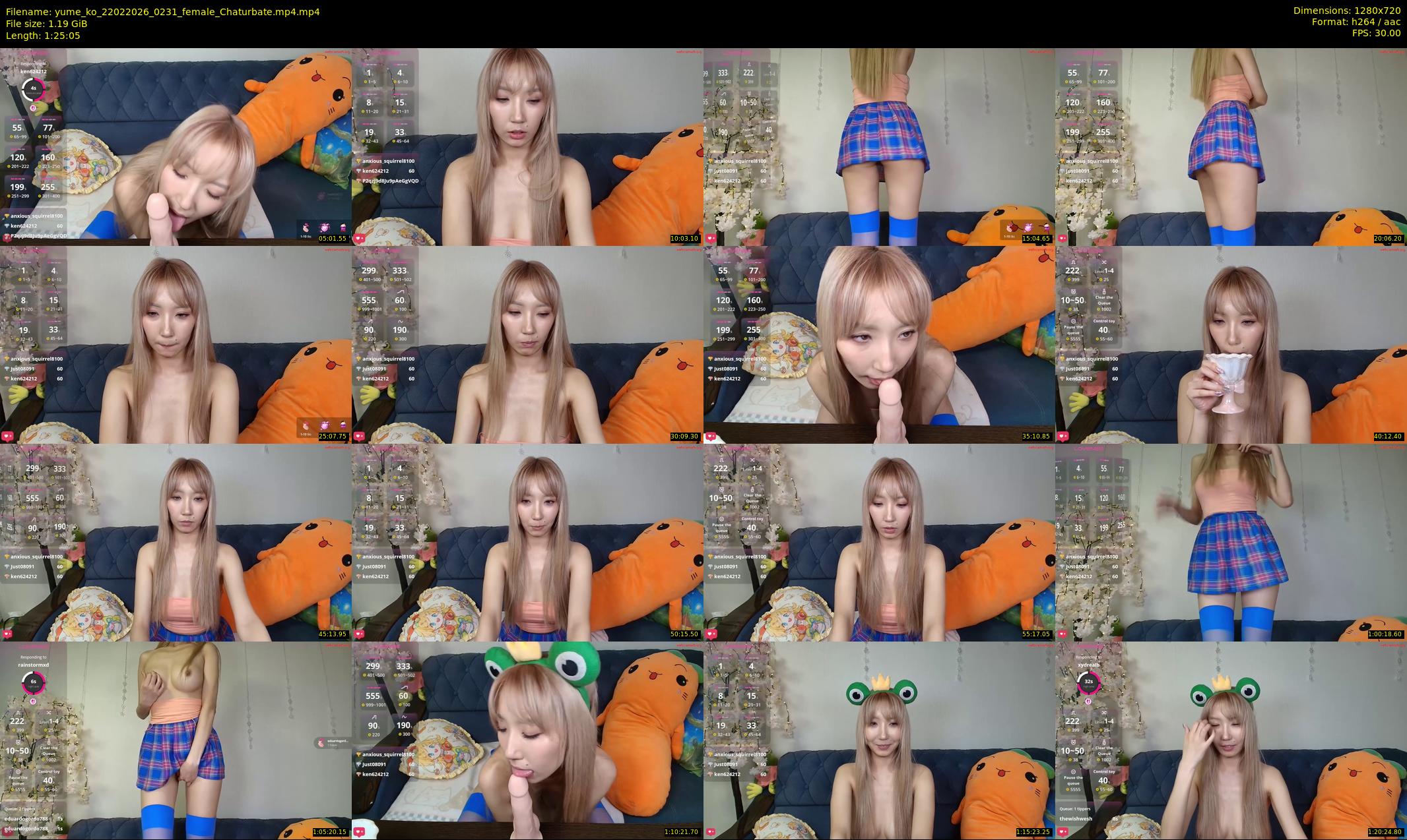 yume_ko — 86 minute Chaturbate female cam show recording, 720p, Feb 22, 2026