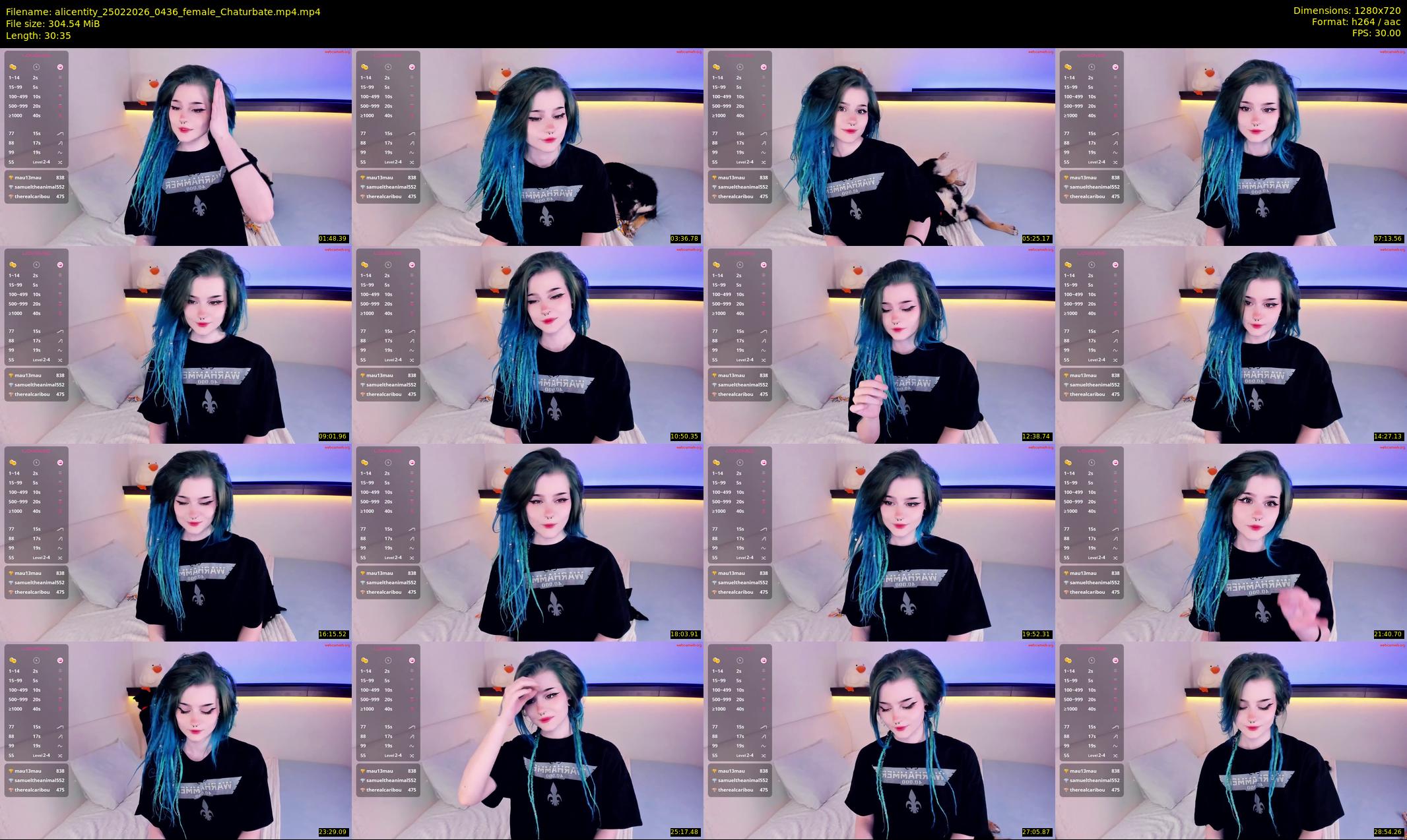 alicentity — 31 minute Chaturbate female cam show recording, 720p, Feb 25, 2026