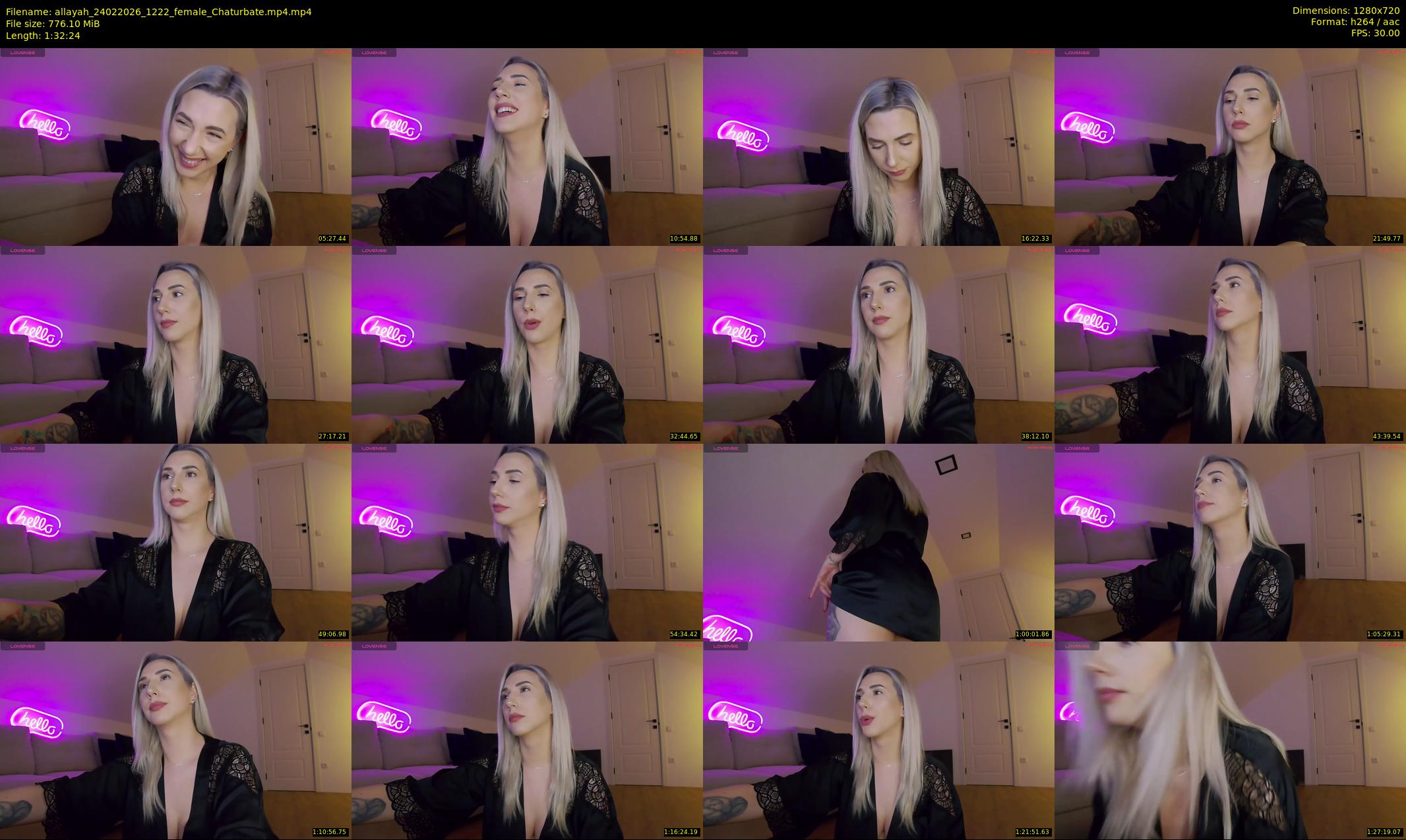allayah — 93 minute Chaturbate female cam show recording, 720p, Feb 24, 2026