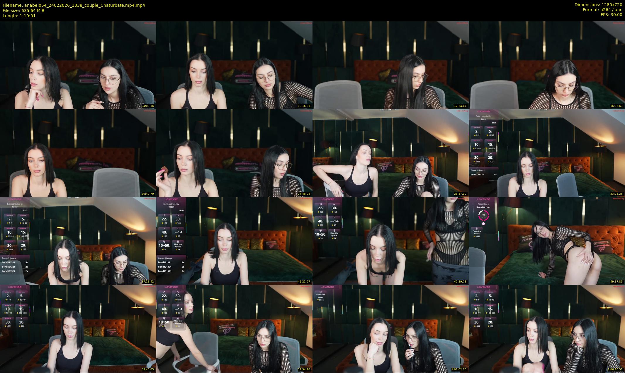anabel054 — 71 minute Chaturbate female cam show recording, 720p, Feb 24, 2026